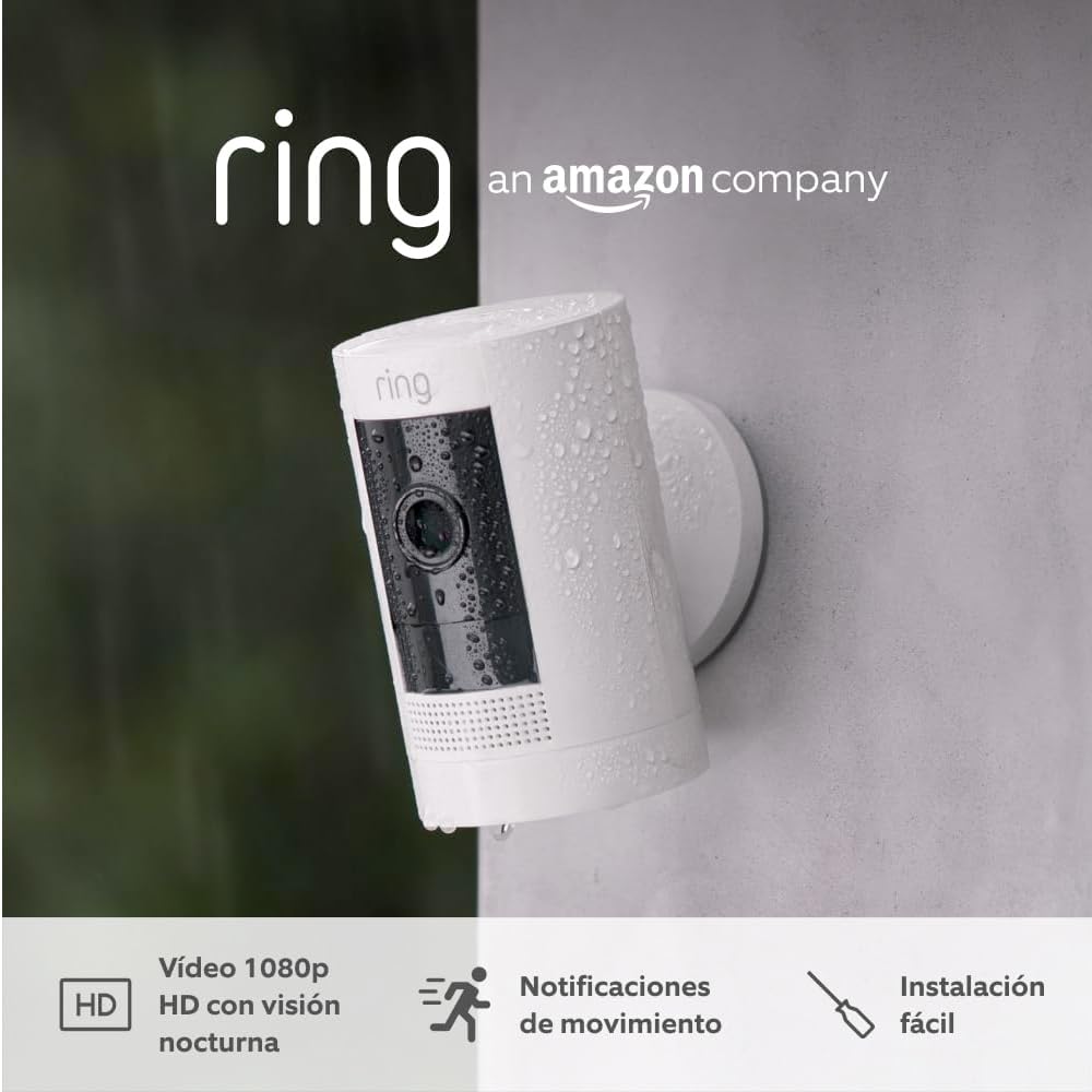 Ring Cámara exterior con batería (Stick Up Cam) | Cámara de vigilancia wifi para tu domicilio sin cables, con vídeo HD, comunicación bidireccional, instalación fácil | 30 días gratis de Ring Home - 6