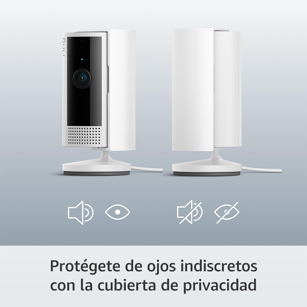 Ring Cámara interior (Indoor Camera 2ª gen) | Cámara de vigilancia wifi con enchufe para mascotas, vídeo HD, comunicación bidireccional, cubierta de privacidad | 30 días gratis de Ring Home, 4 Cámaras - 3
