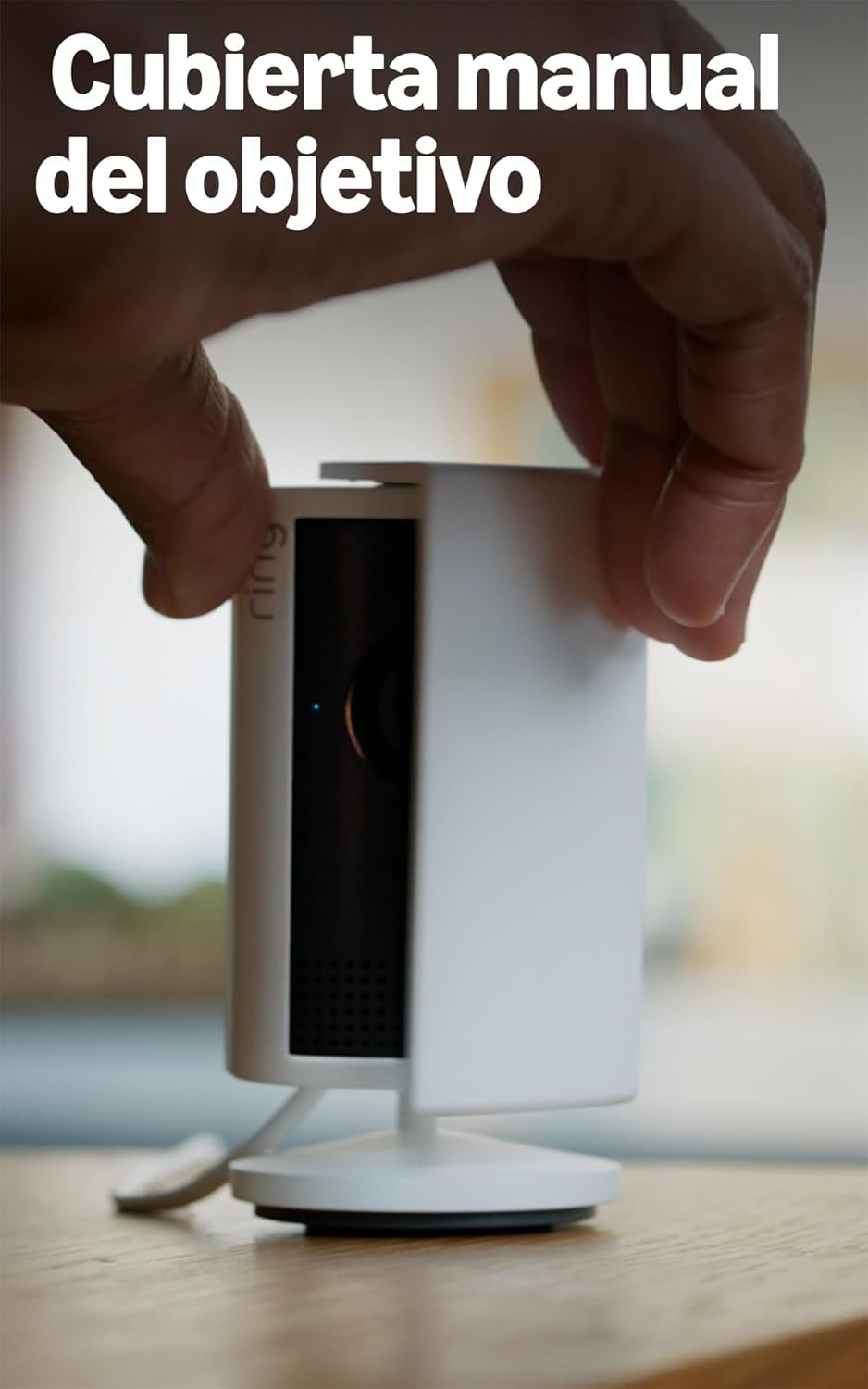 Ring Cámara interior Plus (Indoor Camera Plus, última generación) | Cámara de seguridad, enchufe | Retinal 2K, cubierta manual del objetivo | Prueba gratuita de 30 días del plan de suscripción Ring - 6