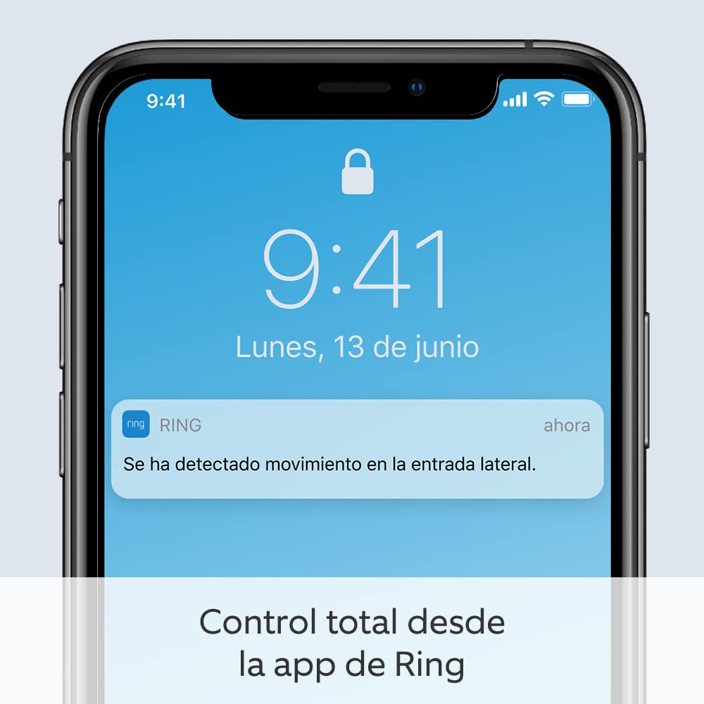 Ring cámara Plus con luces y batería (Spotlight Cam Plus) | Cámara de vigilancia exterior wifi con vídeo HD 1080p, comunicación bidireccional, visión nocturna y focos LED | 30 días gratis de Ring Home - 6