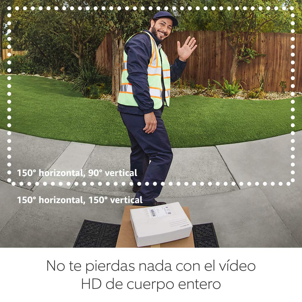 Ring videotimbre cableado Pro (anteriormente Video Doorbell Pro 2) con enchufe | Timbre con vídeo 1536p HD de cuerpo entero, detección de movimiento 3D, vista panorámica | 30 días gratis de Ring Home - 3