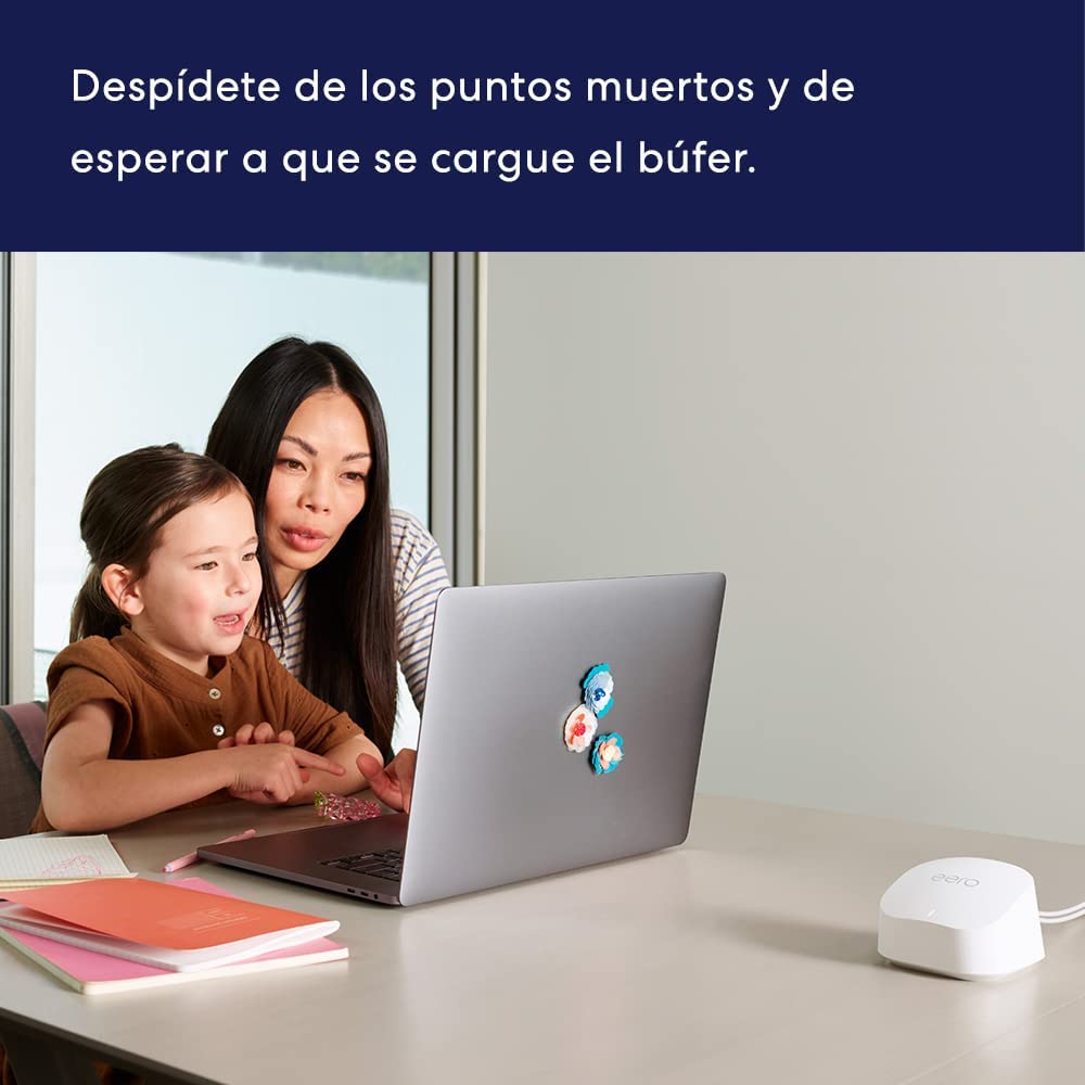 Router wifi de malla eero 6+ de Amazon | Con Ethernet de 1 Gb/s, 280 m2 de cobertura y capacidad para conectar más de 75 dispositivos | pack de 2, modelo de 2022 - 4