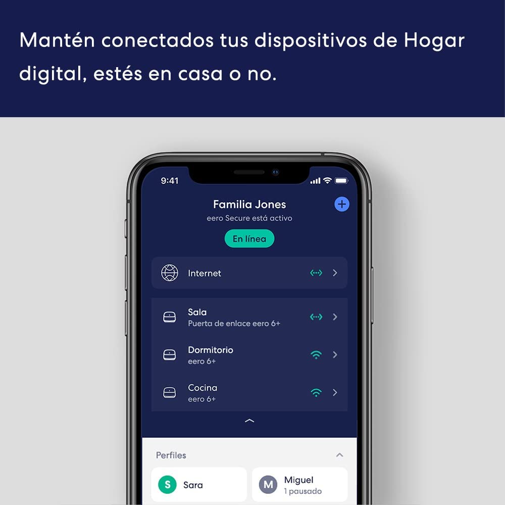 Router wifi de malla eero 6+ de Amazon | Con Ethernet de 1 Gb/s, 280 m2 de cobertura y capacidad para conectar más de 75 dispositivos | pack de 2, modelo de 2022 - 5