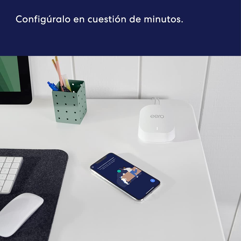 Router wifi de malla eero 6+ de Amazon | Con Ethernet de 1 Gb/s, 280 m2 de cobertura y capacidad para conectar más de 75 dispositivos | pack de 2, modelo de 2022 - 6