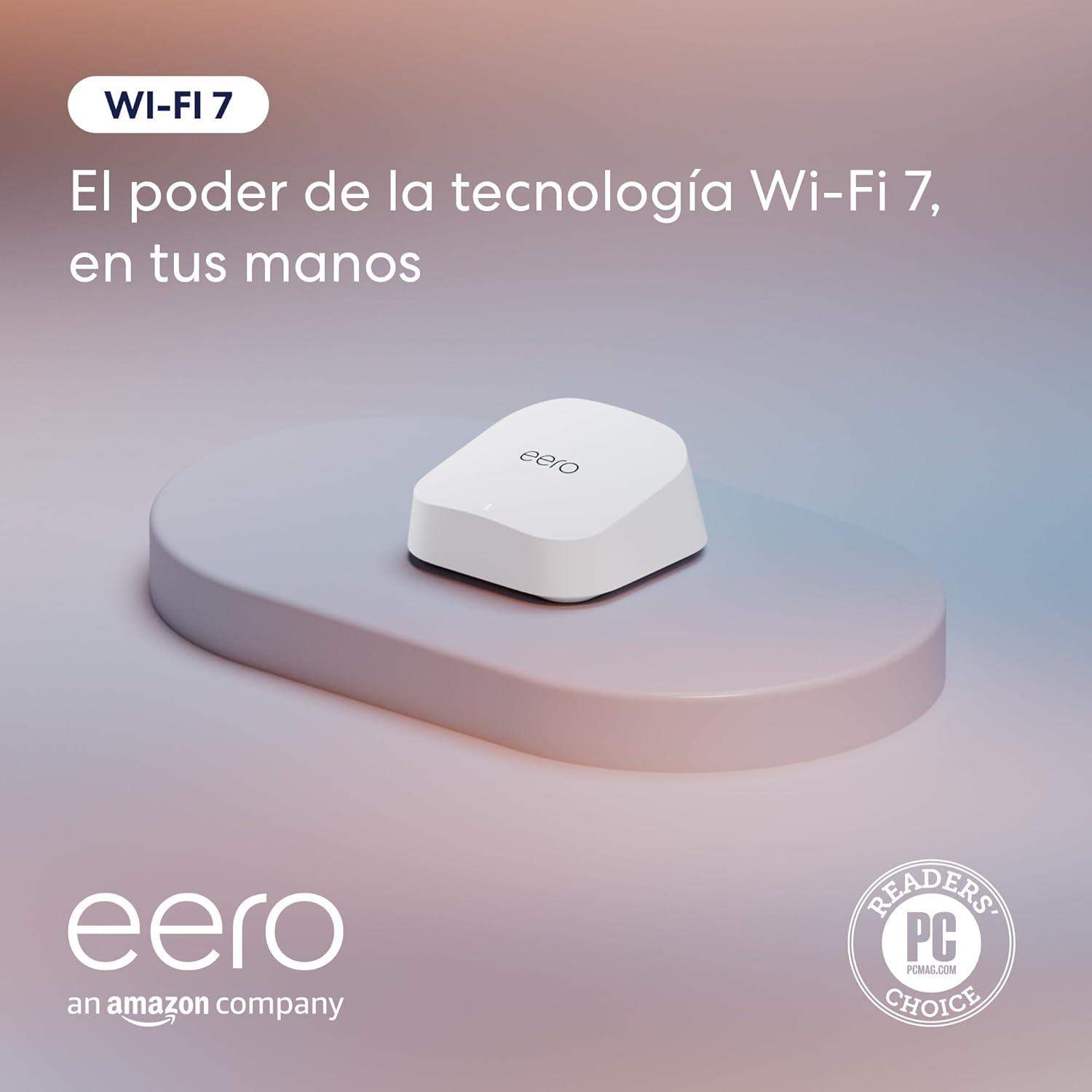 Router wifi de malla eero 7 de Amazon (último modelo): doble banda con Wi-Fi 7, compatible con velocidades de red de hasta 2,5 Gb/s y cobertura en hasta 190 m² (1 unidad) - 1