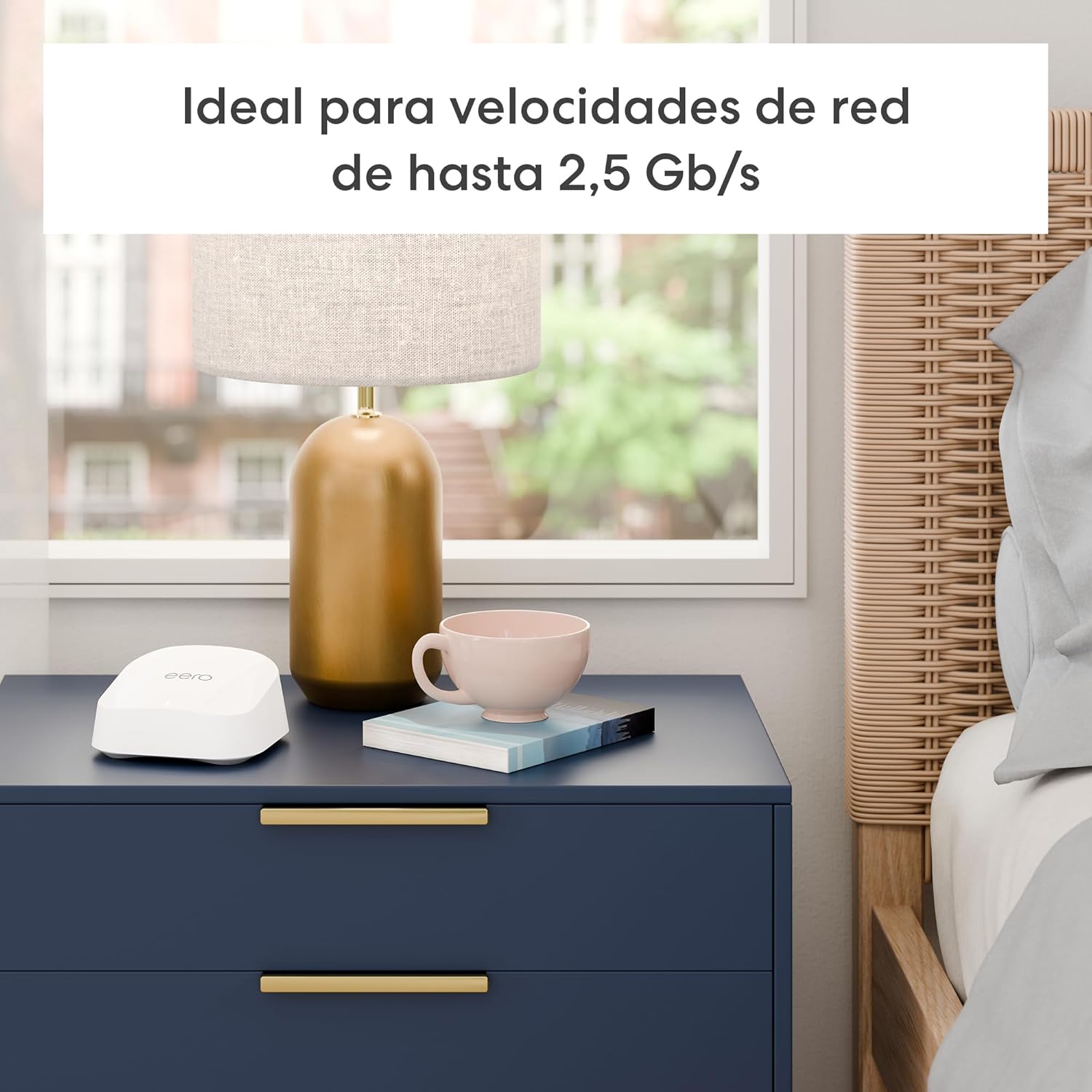 Router wifi de malla eero 7 de Amazon (último modelo): doble banda con Wi-Fi 7, compatible con velocidades de red de hasta 2,5 Gb/s y cobertura en hasta 560 m² (pack de 3) - 5