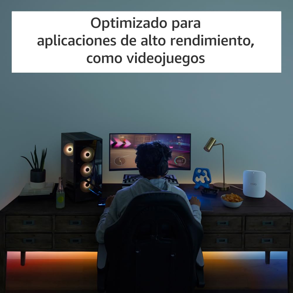 Router wifi de malla eero Max 7 de Amazon: con Ethernet de 10 Gb/s, 695 m2 de cobertura y capacidad para conectar más de 750 dispositivos, ideal para videojuegos (pack de 3, última generación) - 5
