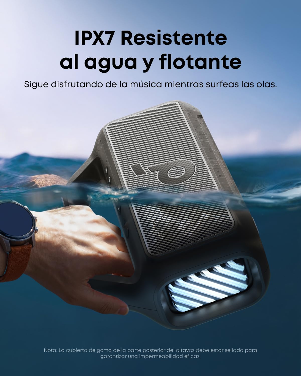 Soundcore Altavoz Bluetooth Potente Boom 2, con Potente Sonido 80W Gracias al Subwoofer y BassUp™, 24h, IPX7, Tiene Luces RGB, Puerto USB-C, para IR de Camping, a la Playa o al Campo - 4