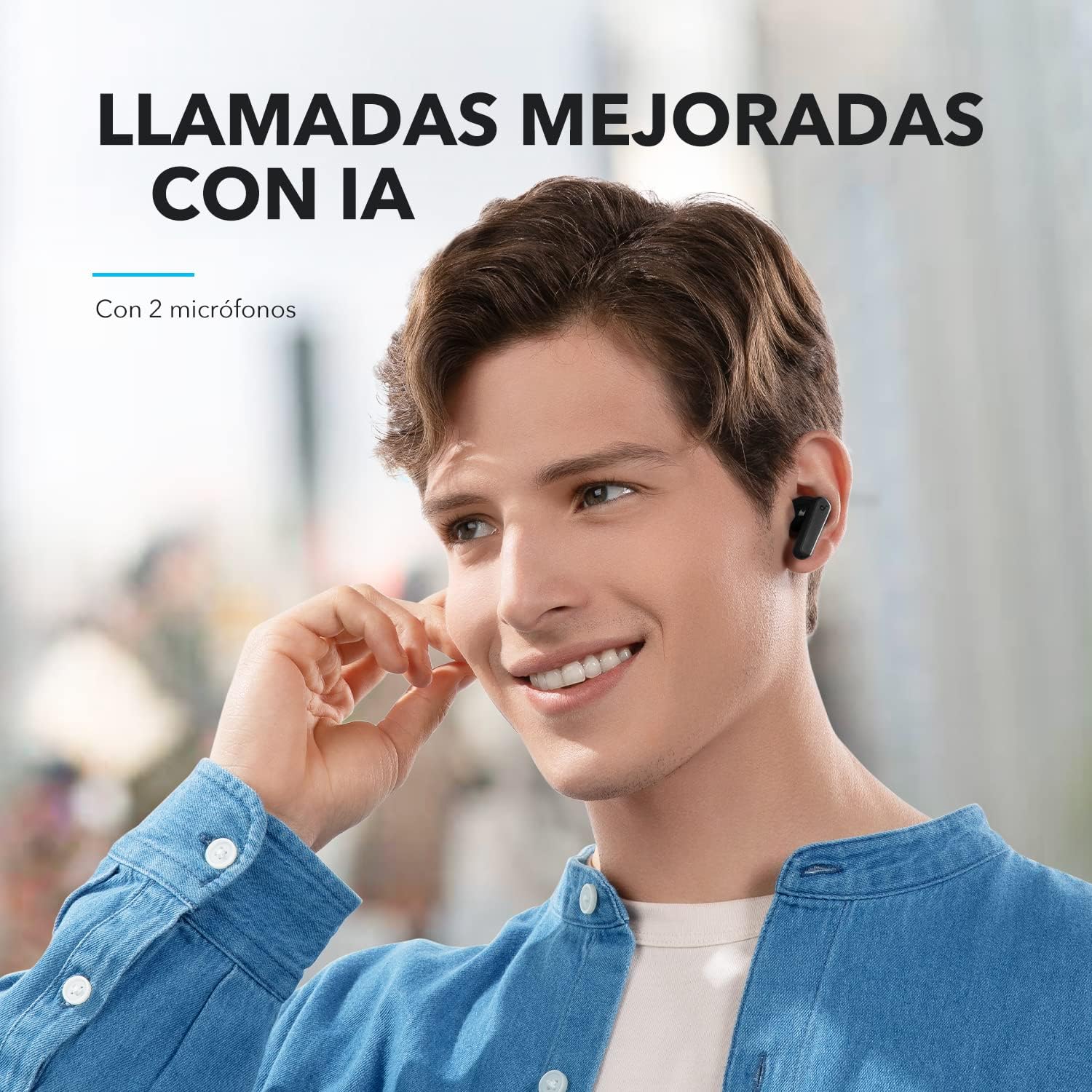 Soundcore P20i Auriculares inalámbricos Bluetooth by Anker, diafragmas de 10mm con Big Bass, Auriculares Bluetooth 5.3, Reproducción 30H, IPX5, 2 micros para Llamadas nítidas con IA, EQ Personalizado - 6