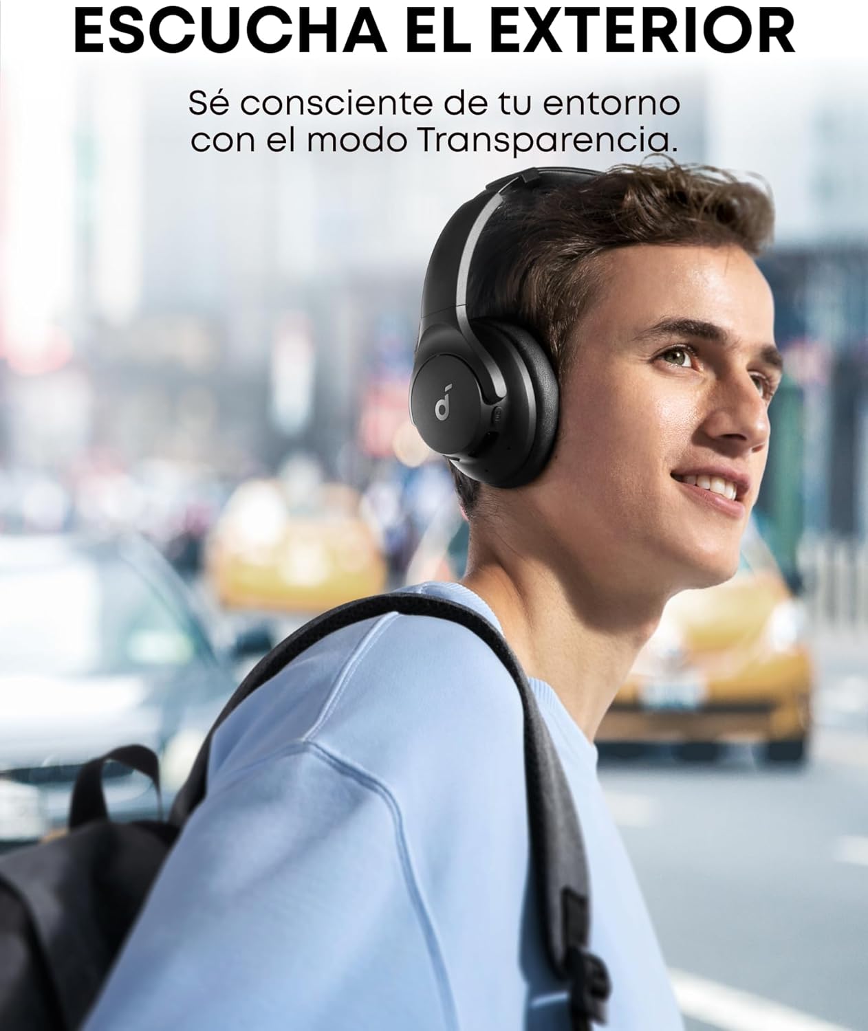 Soundcore Q20i Cascos Inalámbricos Bluetooth con Cancelación de Ruido Activa Híbrida by Anker, Reproducción ANC 40 Horas, Hi-Res Audio, Personalización vía App, Modo Transparencia, Graves Profundos - 6