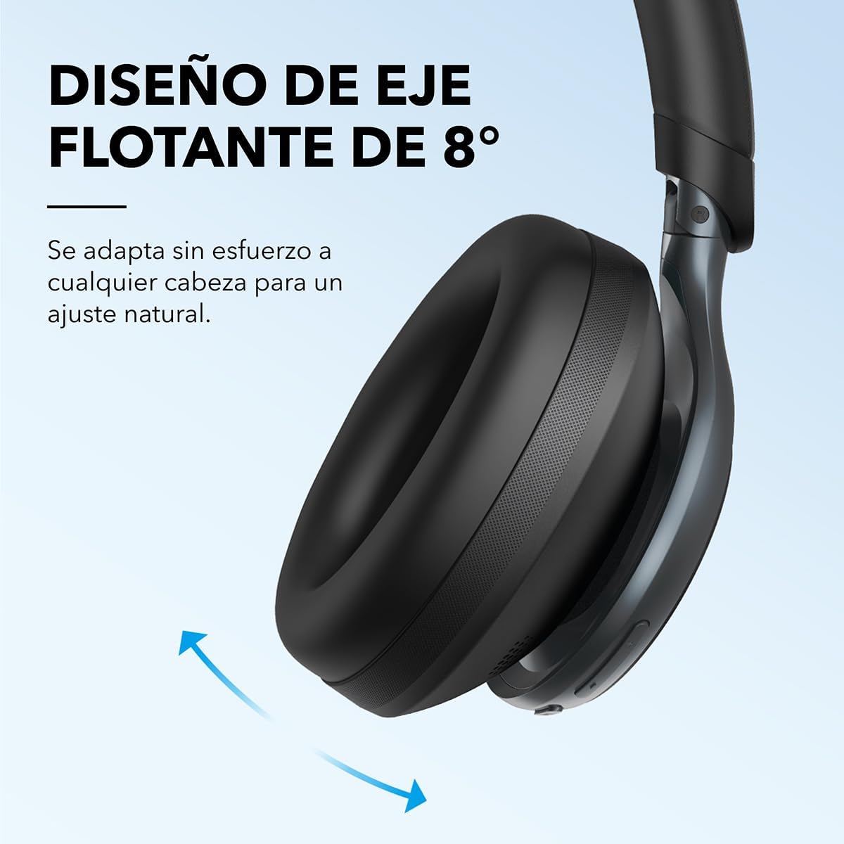 Soundcore de Anker Space One Auriculares Cancelación Ruido Activa Adaptativa, Cascos Inalambricos Bluetooth Reducción de Voz Humana 2X más Fuerte, 40H ANC, Control de App, LDAC Hi-Res Wireless Audio - 6
