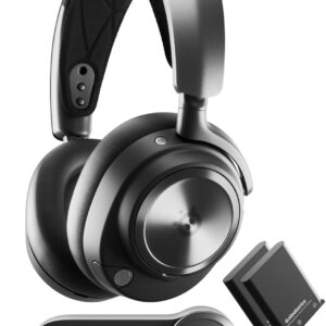 SteelSeries Arctis Nova Pro Wireless - Cascos Gaming Inalámbricos Multisistema - Controladores magnéticos de neodimio - Cancelación de ruido - Infinity Power System - PC, PS5, PS4, Switch 2, Móvil
