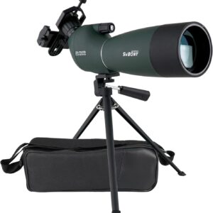 Svbony SV28 Telescopio Terrestre 25-75x70 Impermeable Prisma BAK4 Lente Óptica Recubierta MC Zoom Spotting Scope con Trípode y Adaptador de Phone