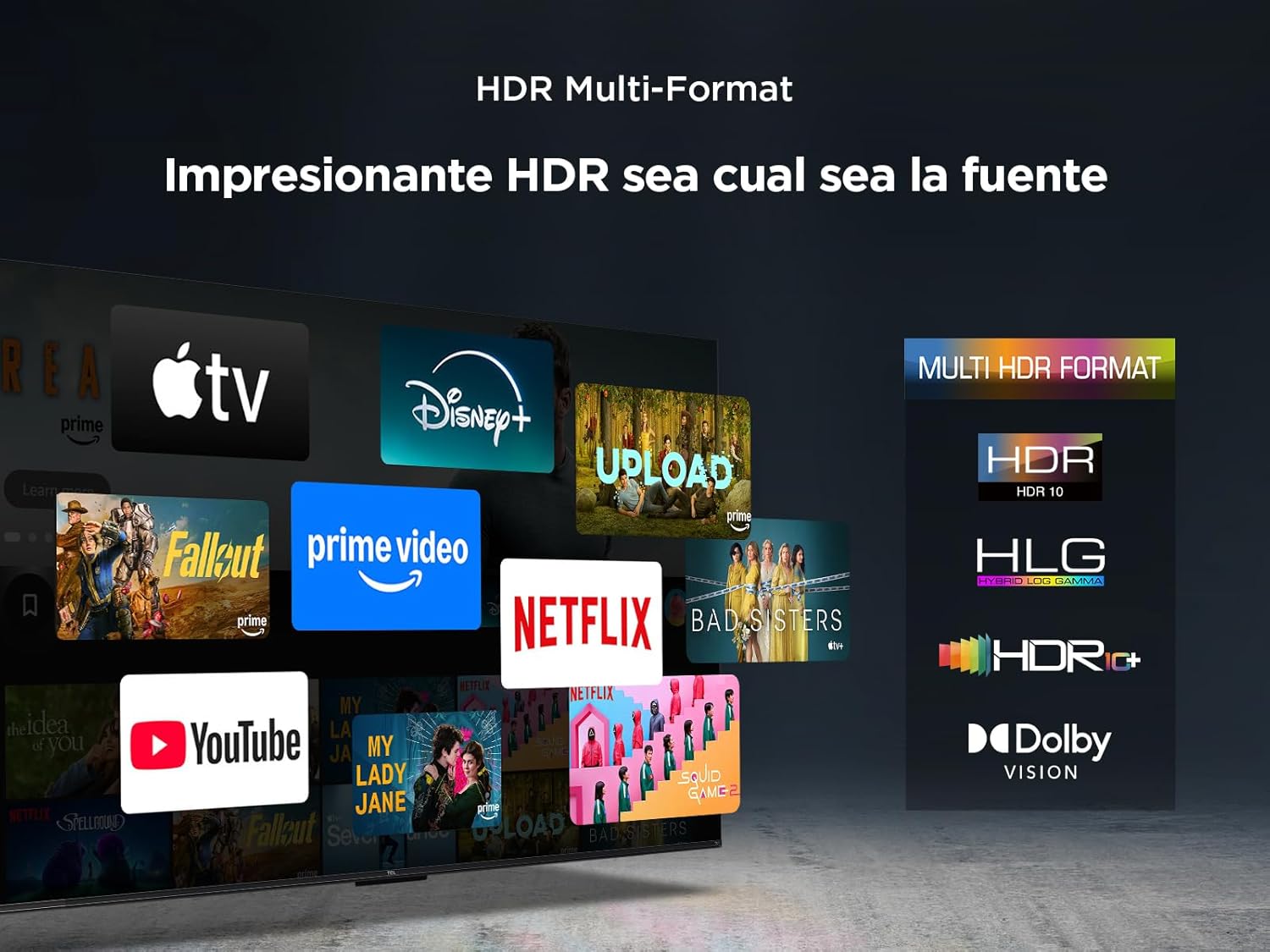 TCL 43T6C, 43" QLED 4K HDR TV, Fire TV (Smart TV with Dolby Vision & Atmos, HDR10+, Press & Ask Alexa) [Clase de eficiencia energética G] - 6