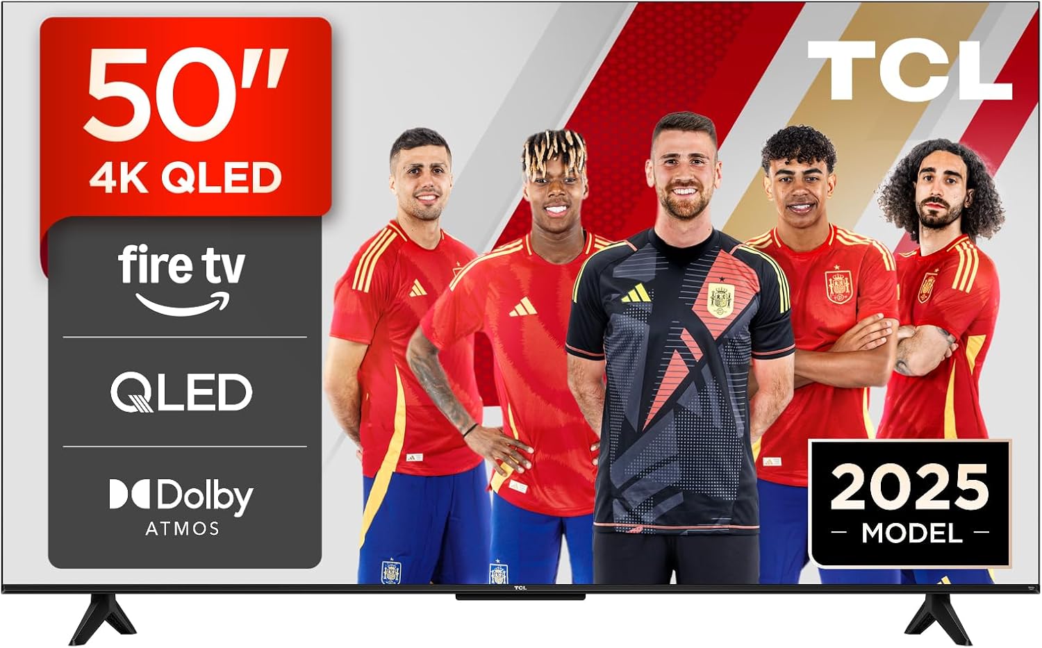 TCL 50T6C, 50" QLED 4K HDR TV, Fire TV (Smart TV with Dolby Vision & Atmos, HDR10+, Press & Ask Alexa) [Clase de eficiencia energética F] - 1