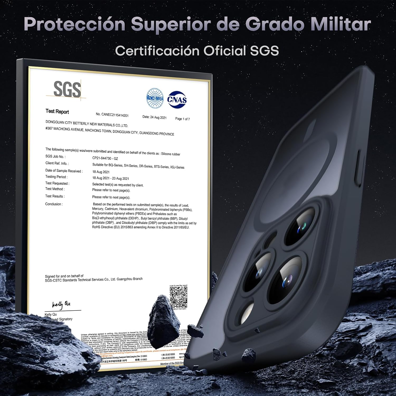 TOCOL Funda para iPhone 15 Pro, Funda Magnética para iPhone 15 Pro 6,1 Pulgadas [Protección Lente Cámara] [Protección Militar] Translúcida Mate Trasera, Black - 5