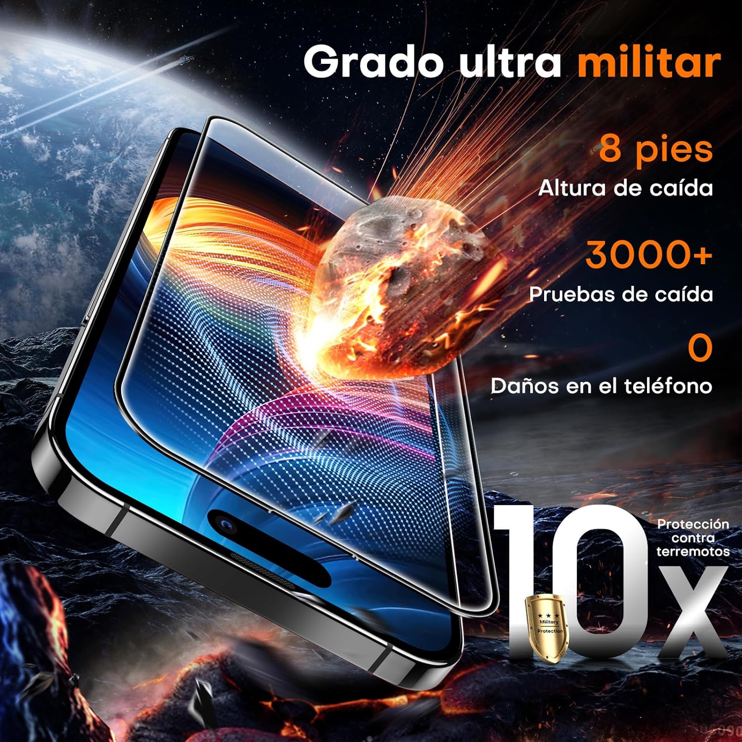 TOCOL Protector Pantalla para iPhone 16, Alineación Automática para Una Instalación Rápida, Cristal Templado de Dureza 9H Inastillable, HD Transparente, 2 Piezas - 6