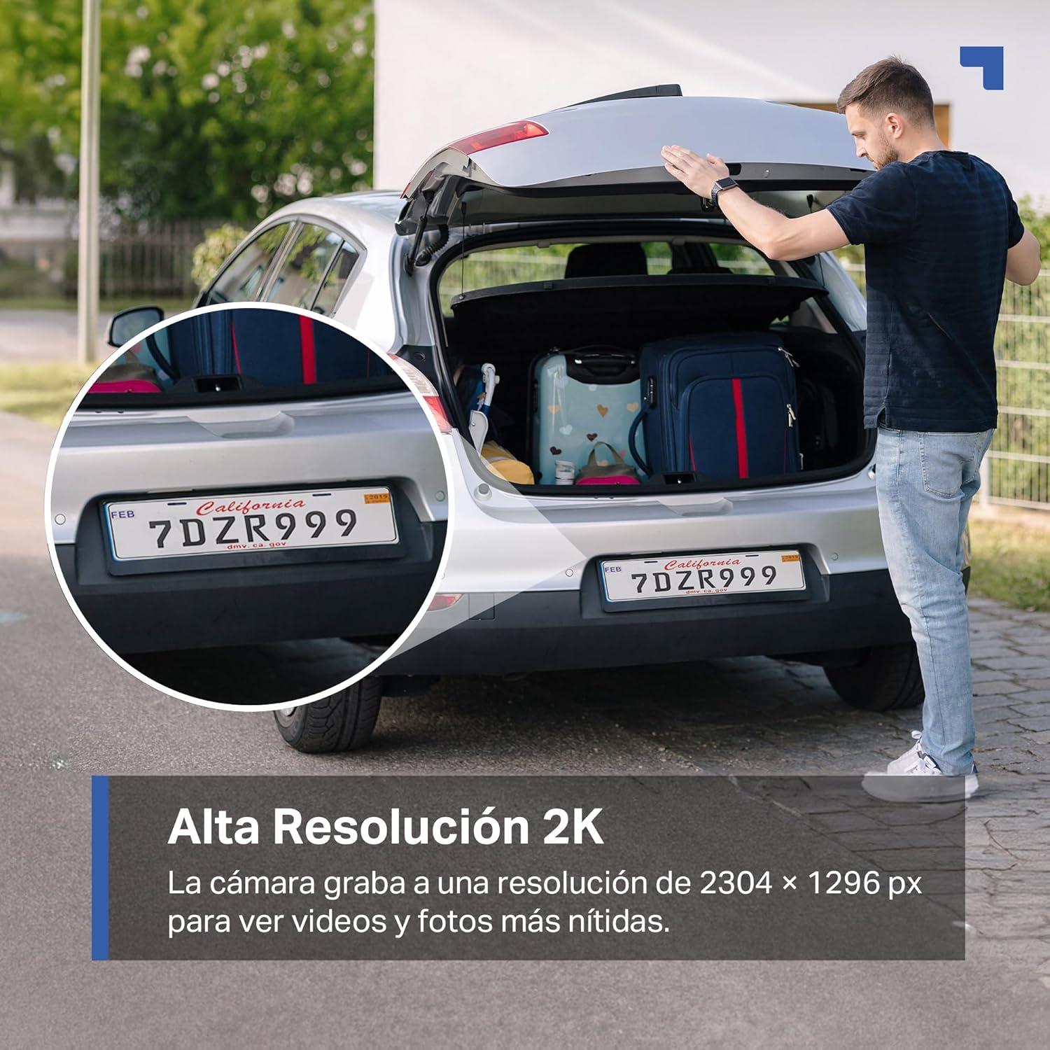 Tapo C410 (paquete de 2), visión nocturna a color 2K 3MP, recargable, panel solar, IP65, almacenamiento local/en la nube, ángulo de 110°, alarma iluminada y sonora, cámara de seguridad - 4