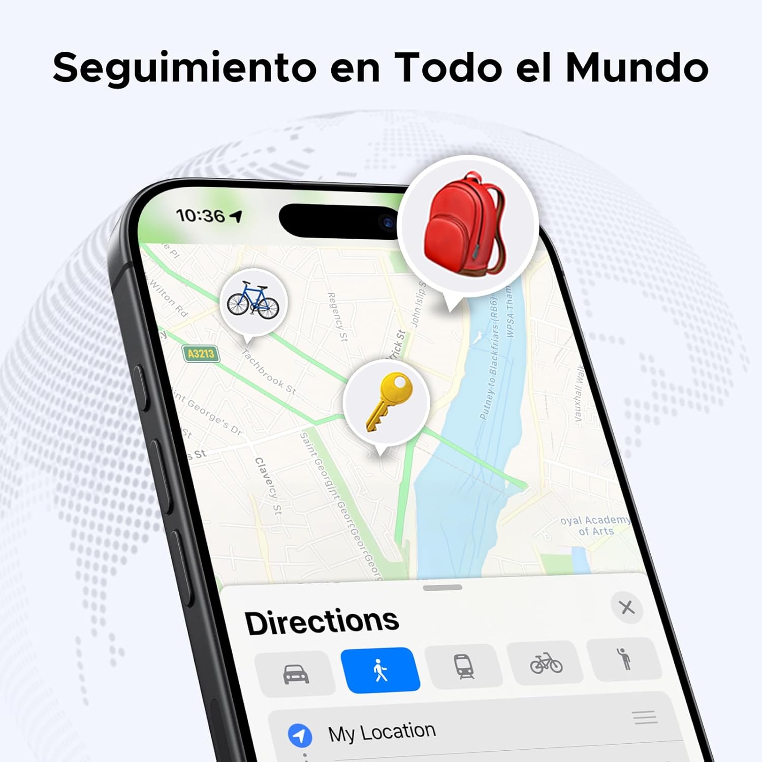 UGREEN FineTrack Smart Finder Localizador Bluetooth SmartTag Tracker Soporte iOS Rastreador para Llaves Equipaje Cartera Bicicleta Mochila Bolso, 2 Años de Batería(4 Piezas) - 3