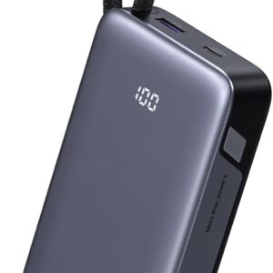 UGREEN Nexode 45W Power Bank 20000mAh Batería Externa Carga Rápida Cable USB C Integrado PD3.0 Cargador Portátil PC LED Compatible con iPhone 17 16 15 Plus Pro MAX Galaxy S25 S24 A56 A16 MacBook iPad