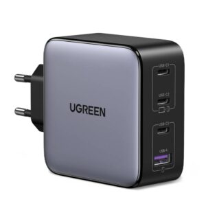 UGREEN Nexode Cargador USB C 100 W, Carga Rápida Multidispositivo con 4 Puertos, Compatible con Samsung Galaxy S25/S24/S23,iPhone 17 Pro MAX Air/16/15/14/13, MacBook Pro/Air, iPad y Steam Deck