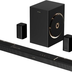 ULTIMEA 5.1.2ch Barra de Sonido con Dolby Atmos, Altavoces Superiores Up-Firing, Subwoofer Inalámbrico y 2 Traseros, 460W, HDMI eARC, BT 5.4, Sistema de Cine en Casa Skywave F40 Boom