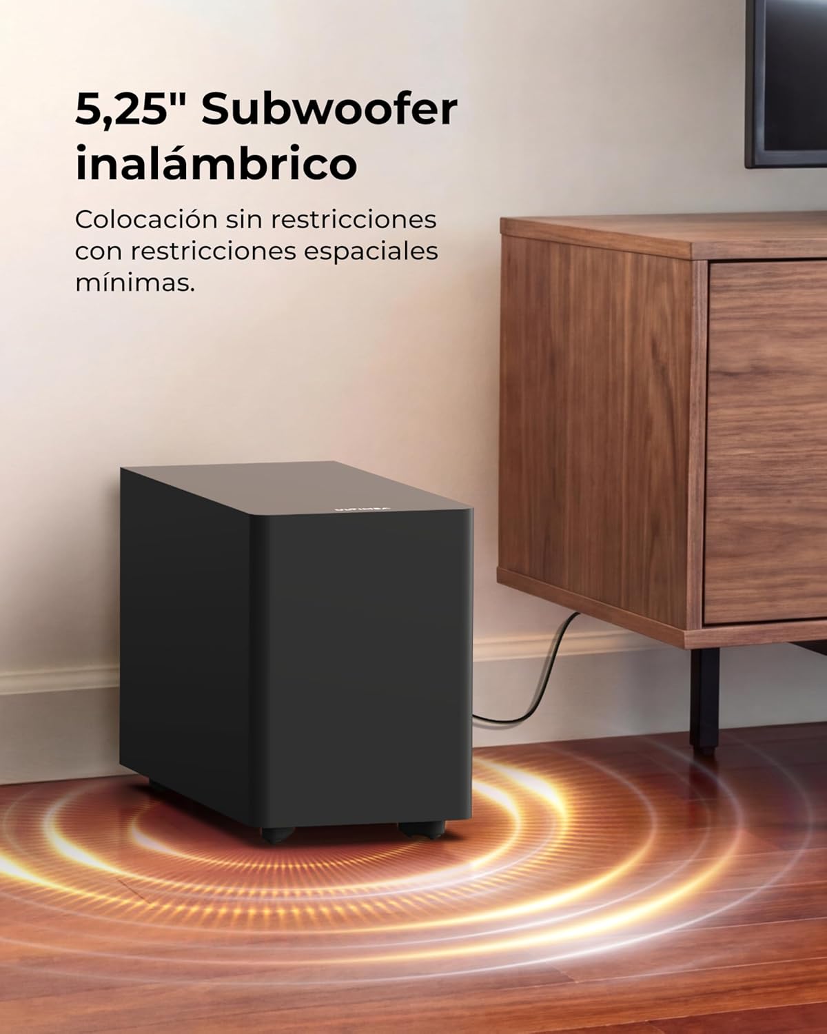 ULTIMEA Barra de Sonido 2.1 con Subwoofer Inalámbrico, VoiceMX y BassMX, Control por App, 240W Potencia Máxima para Smart TV, Graves Ajustables, HDMI, Óptico, Bluetooth 6.0, Poseidon M30(Modelo 2026) - 3