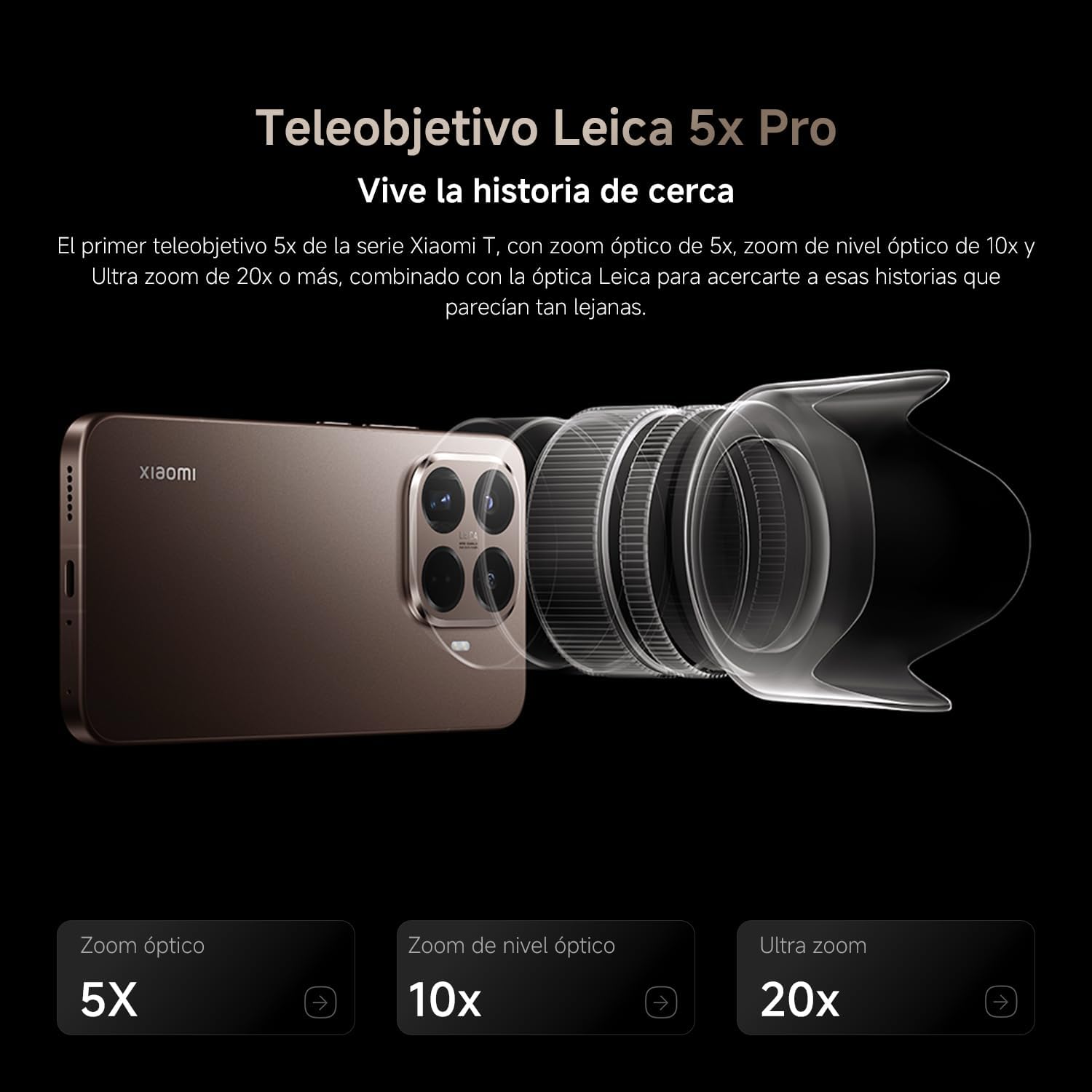 XIAOMI 15T Pro - Smartphone de 12+512GB, Lente óptica Leica Summilux, MediaTek Dimensity 9400+, Pantalla Eye Care de 6,83" 144 Hz, HyperCharge de 90W, Cargador no Incluido, Gris (Versión ES) - 6