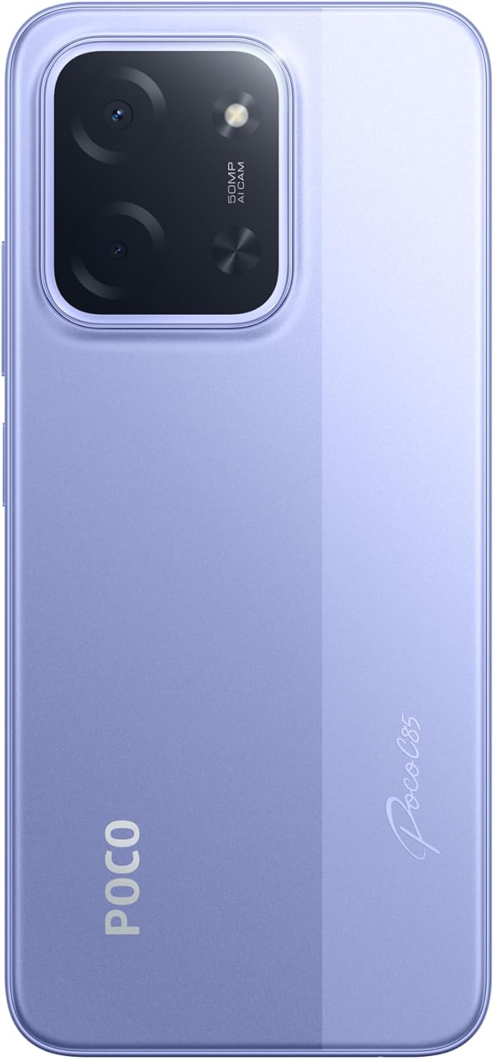 XIAOMI POCO C85 - Smartphone de 8+256GB, Cámara Dual de 50MP con AI, Pantalla inmersiva de 6,9”, Potente procesador Octa-Core, Carga rápida de 33W, 6000mAh, Cargador no Incluido, Morado (Versión ES) - 1