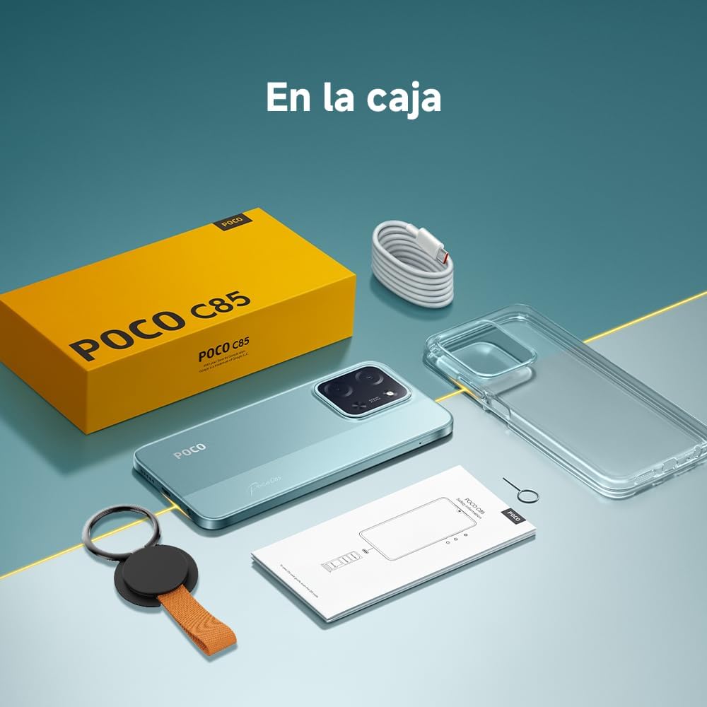 XIAOMI POCO C85 - Smartphone de 8+256GB, Cámara Dual de 50MP con AI, Pantalla inmersiva de 6,9”, Potente procesador Octa-Core, Carga rápida de 33W, 6000mAh, Cargador no Incluido, Verde (Versión ES) - 5