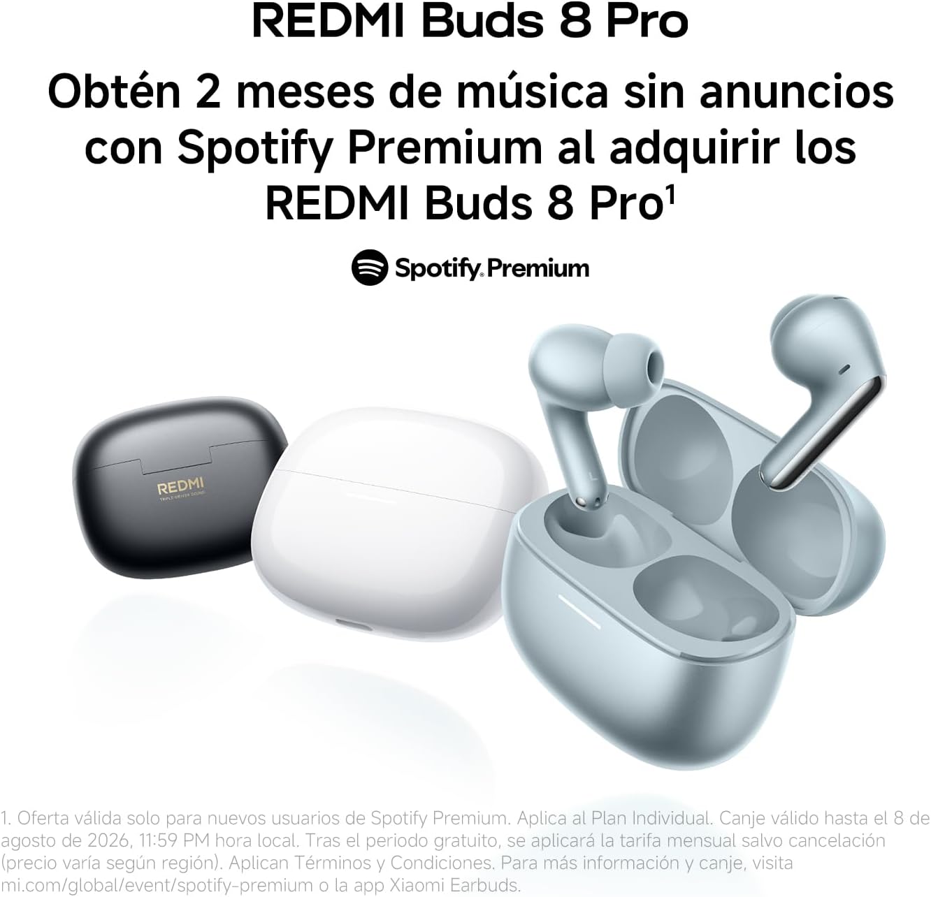 XIAOMI Redmi Buds 8 Pro, True Wireless Bluetooth, cancelación Activa de Ruido de hasta 55 dB, Triple Driver, Sonido Hi-Res Hi-Fi, Dolby Audio, hasta 33h de autonomía, Bluetooth 5.4, IP54, Negro - 3