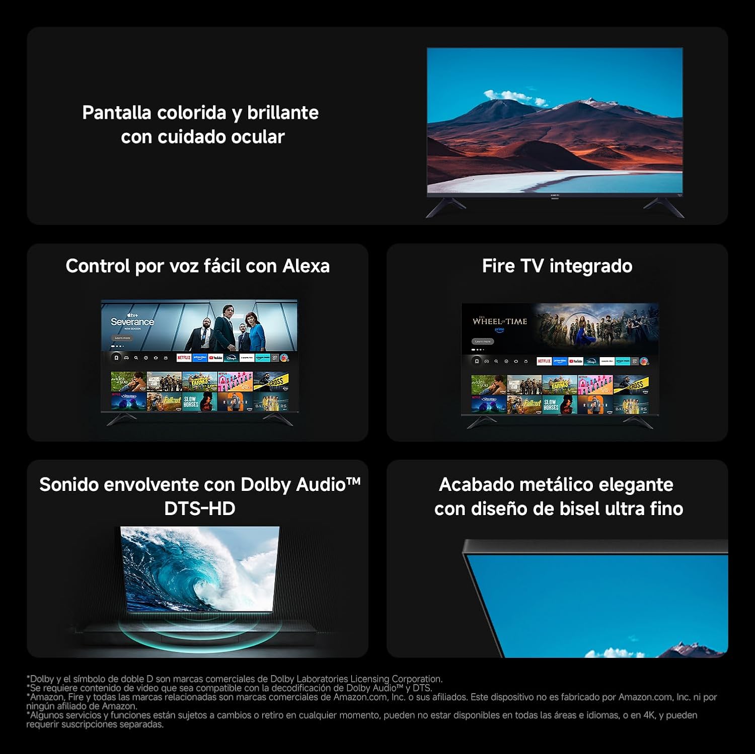 XIAOMI TV F 32, 32 Pulgadas (81 cm), HD, Smart TV, Fire OS7, Control por Voz Alexa, Dolby Audio™, DTS Virtual:X, DTS-HD, Compatible con Apple AirPlay - 2