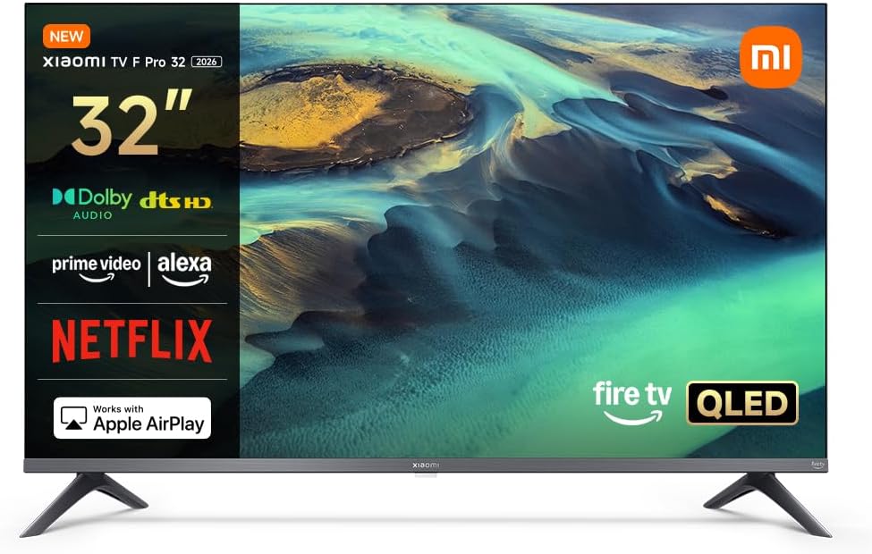XIAOMI TV F Pro 32, 32 Pulgadas (81 cm), QLED, Smart TV, Fire OS7, Control por Voz Alexa, Dolby Audio™, DTS Virtual:X, DTS-HD, Compatible con Apple AirPlay - 1