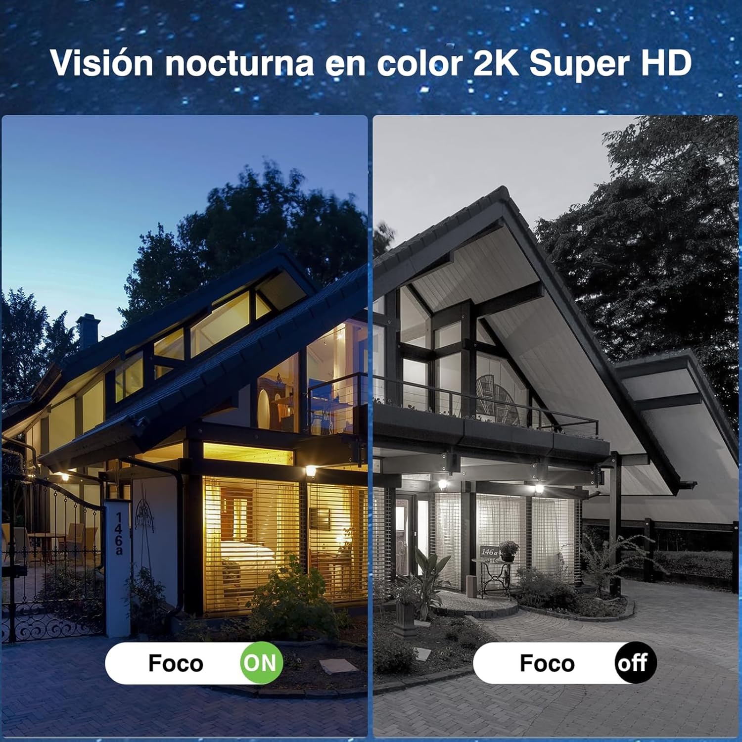 Xega 4G LTE 2K Cámara de Seguridad Inalámbrica para Exteriores con Energía Solar, 355°/95°, Sensor de Movimiento PIR, Visión Nocturna, Conversación Bidireccional, Tarjeta SIM Incluida - 6