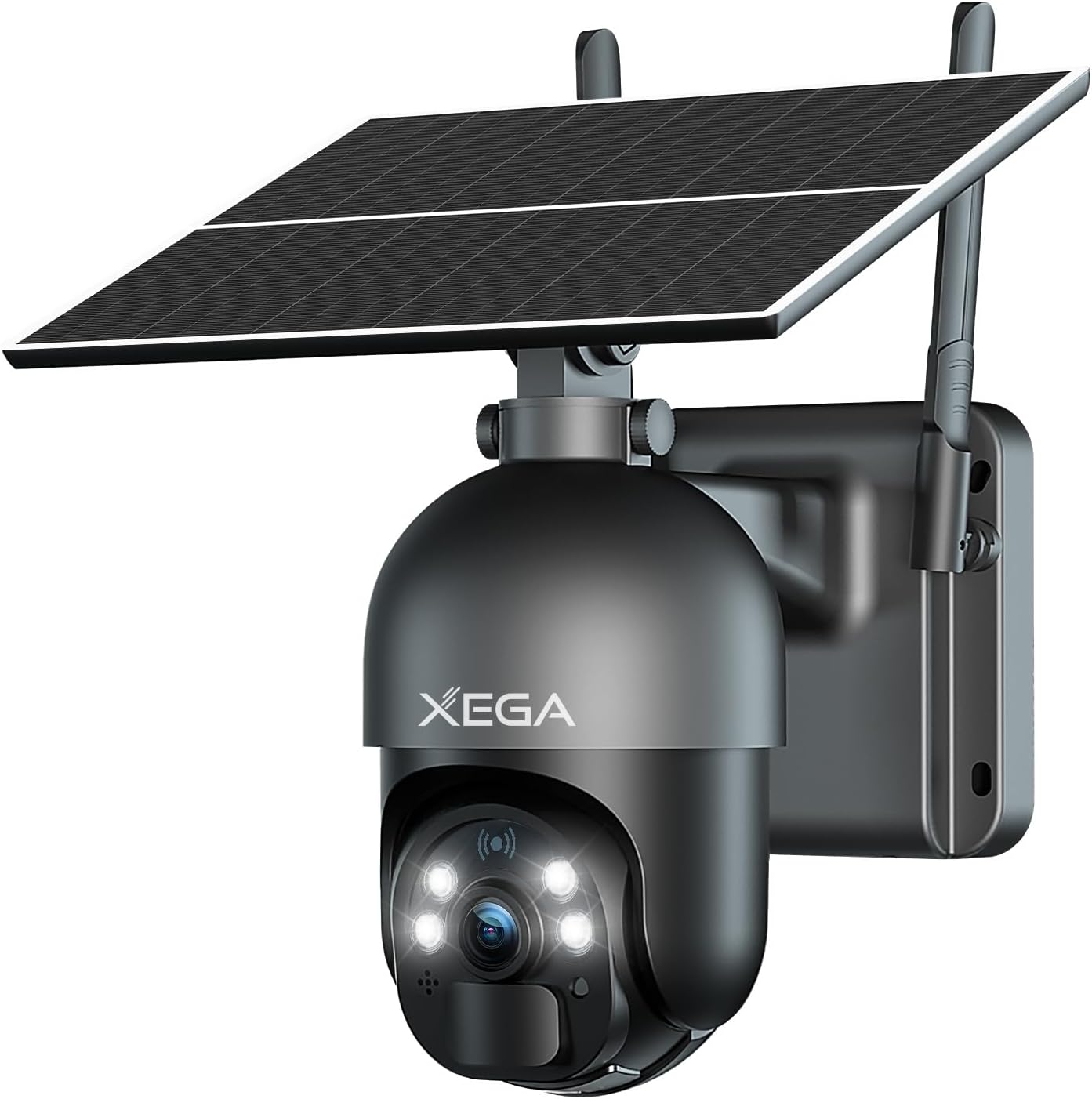 Xega 4G LTE 2K Cámara de Seguridad Inalámbrica para Exteriores con Energía Solar, 355°/95°, Sensor de Movimiento PIR, Visión Nocturna, Conversación Bidireccional, Tarjeta SIM Incluida - 1