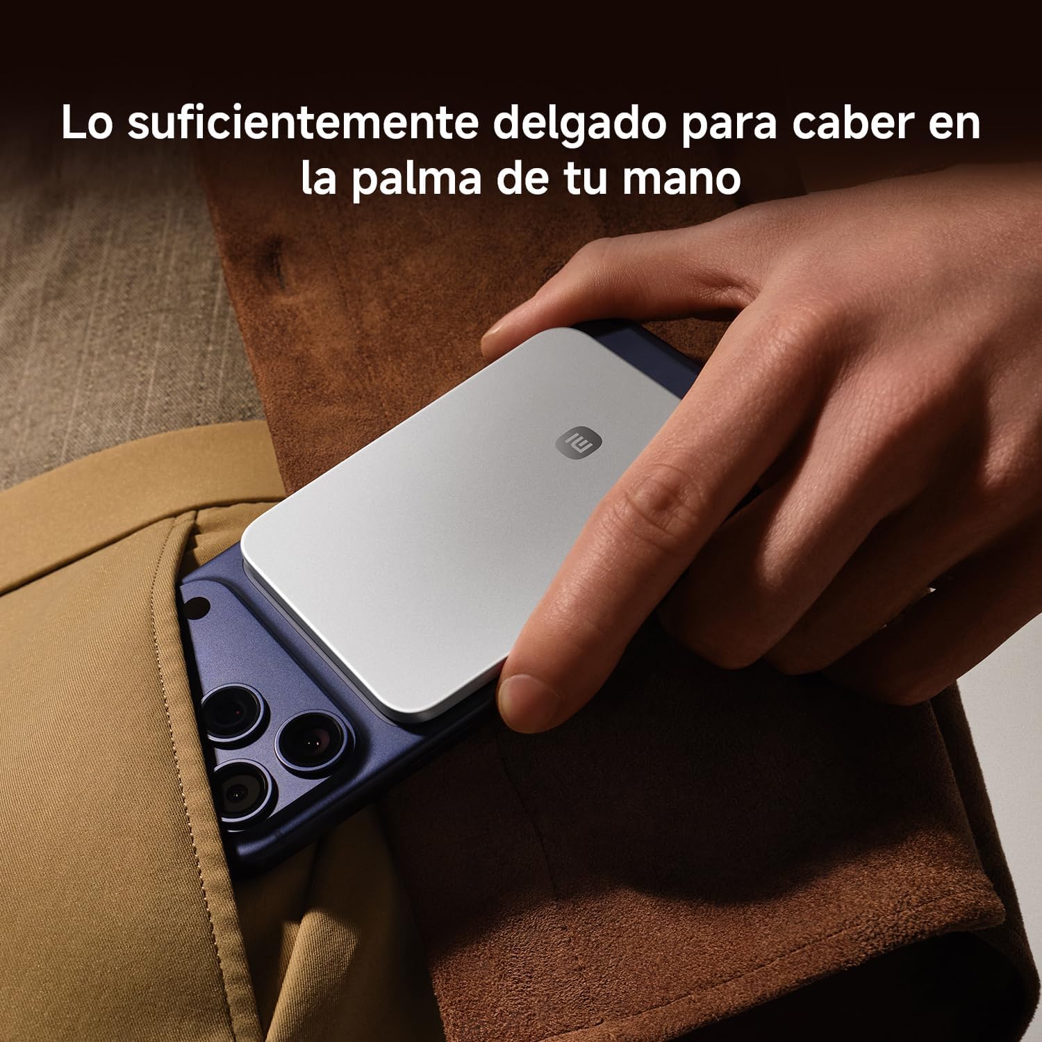 Xiaomi Ultrathin Magnetic Power Bank 5000mAh 15W Compatible con MagSafe para iPhone Batería Externa Ultrafina y Ligera con Carga inalámbrica, Compatible con iPhone 17/16/15/14/13/12, Orange - 4