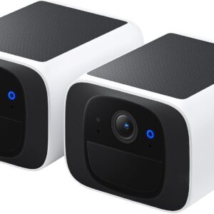 eufy Security Camara de vigilancia Exterior S220 SoloCam 2-Pack, resolución 2K, Sistema Solar, energía inagotable, Camara de vigilancia energía Solar, Wi-Fi de 2,4 GHz, sin cuotas mensuales