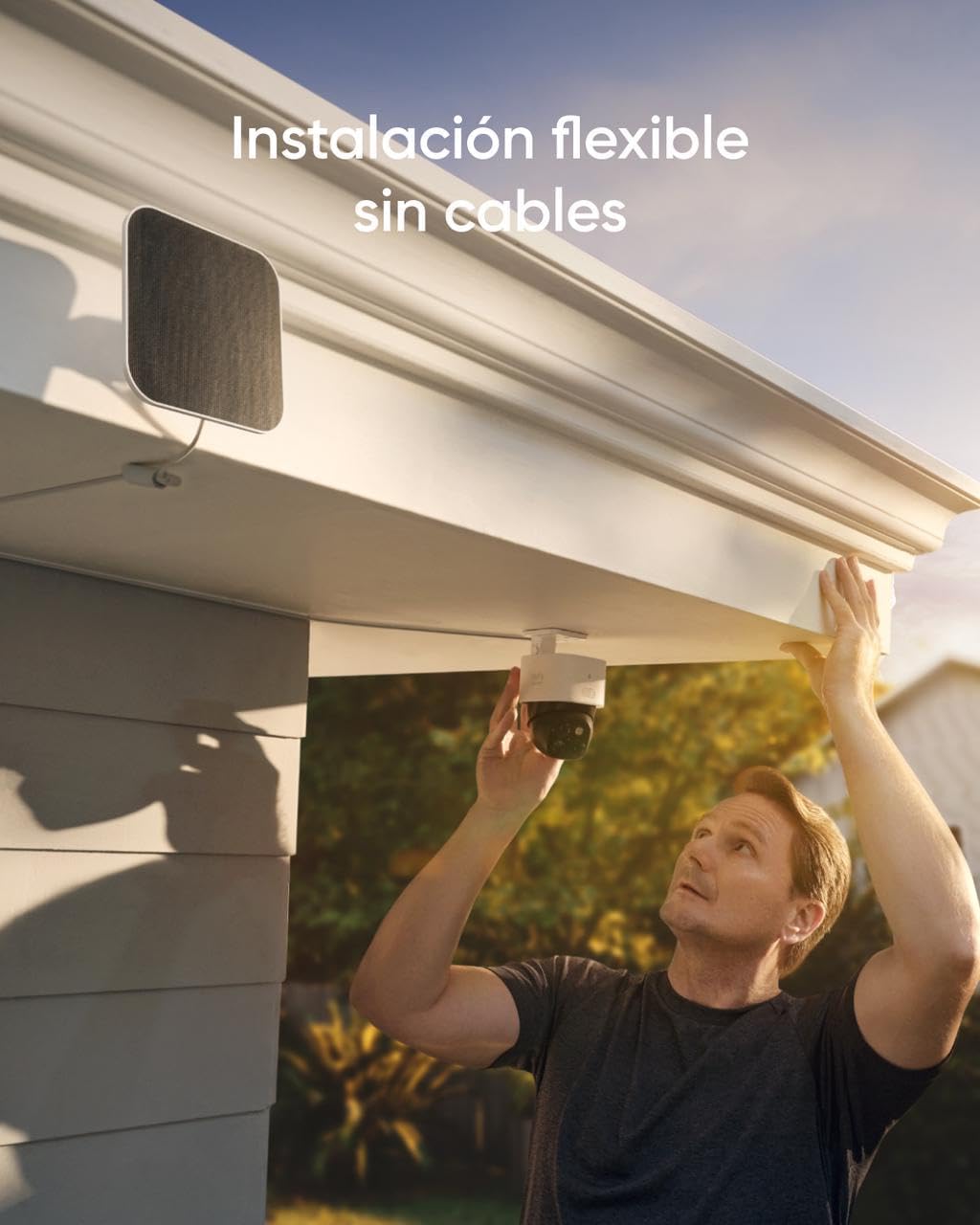 eufy Security SoloCam S340 3K Camara vigilancia WiFi Exterior Solar, vigilancia de 360°, Wi-Fi 2,4 GHz, sin cuotas mensuales, Compatible con HomeBase 3 - 6