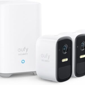 eufy Security eufyCam 2C Camara vigilancia WiFi Exterior, Camara de vigilancia Exterior,180 días de duración de la batería, HD 1080p, nessun Costo mensile, Conjunto de Tres cámaras