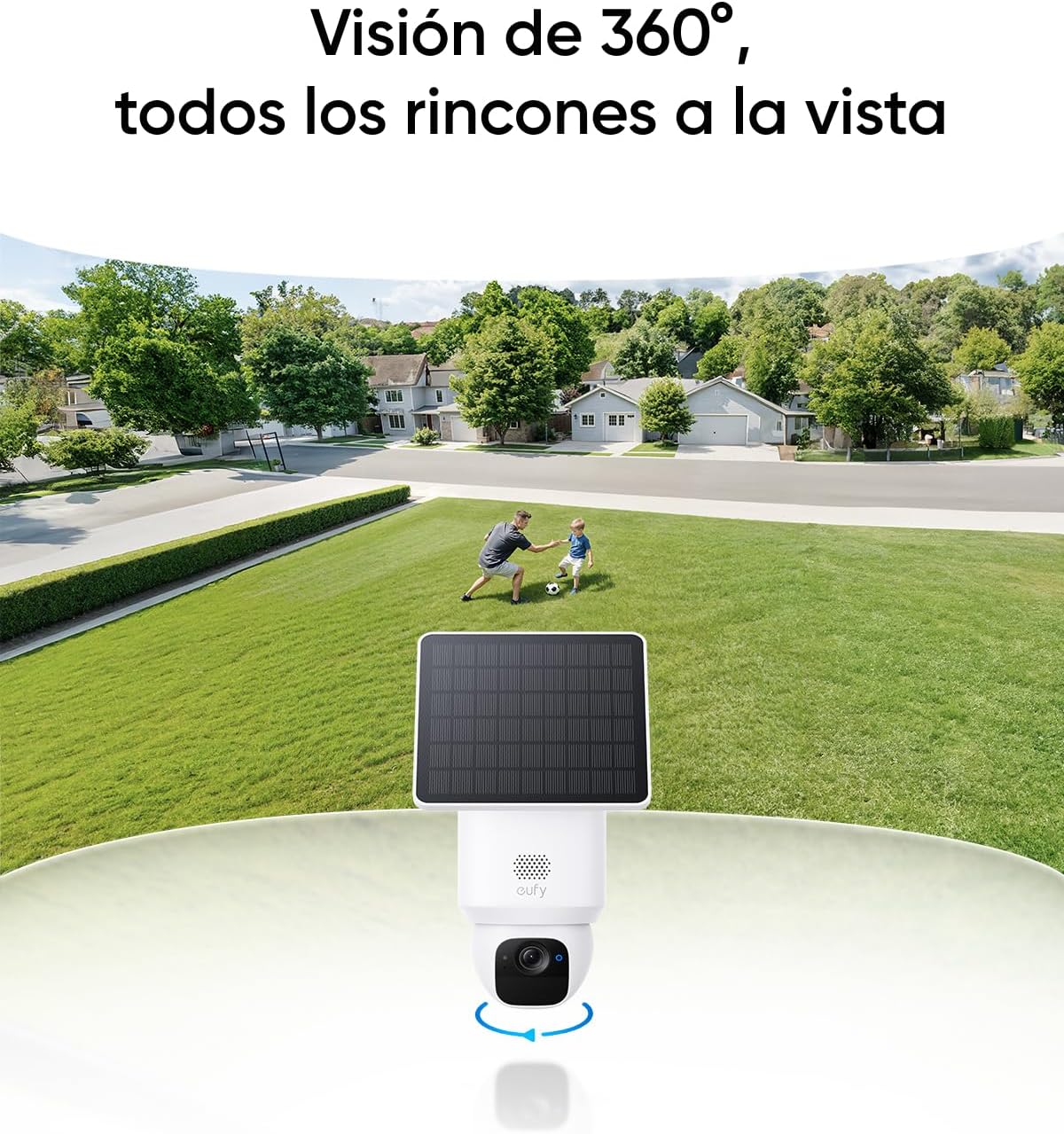 eufy eufyCam Kamera, Solar, Kamera Überwachung Aussen, 360° Schwenk, KI-Tracking, 2K-Qualität, kabellos, eufy Sicherheitskamera Outdoor, mit Homebase - 2