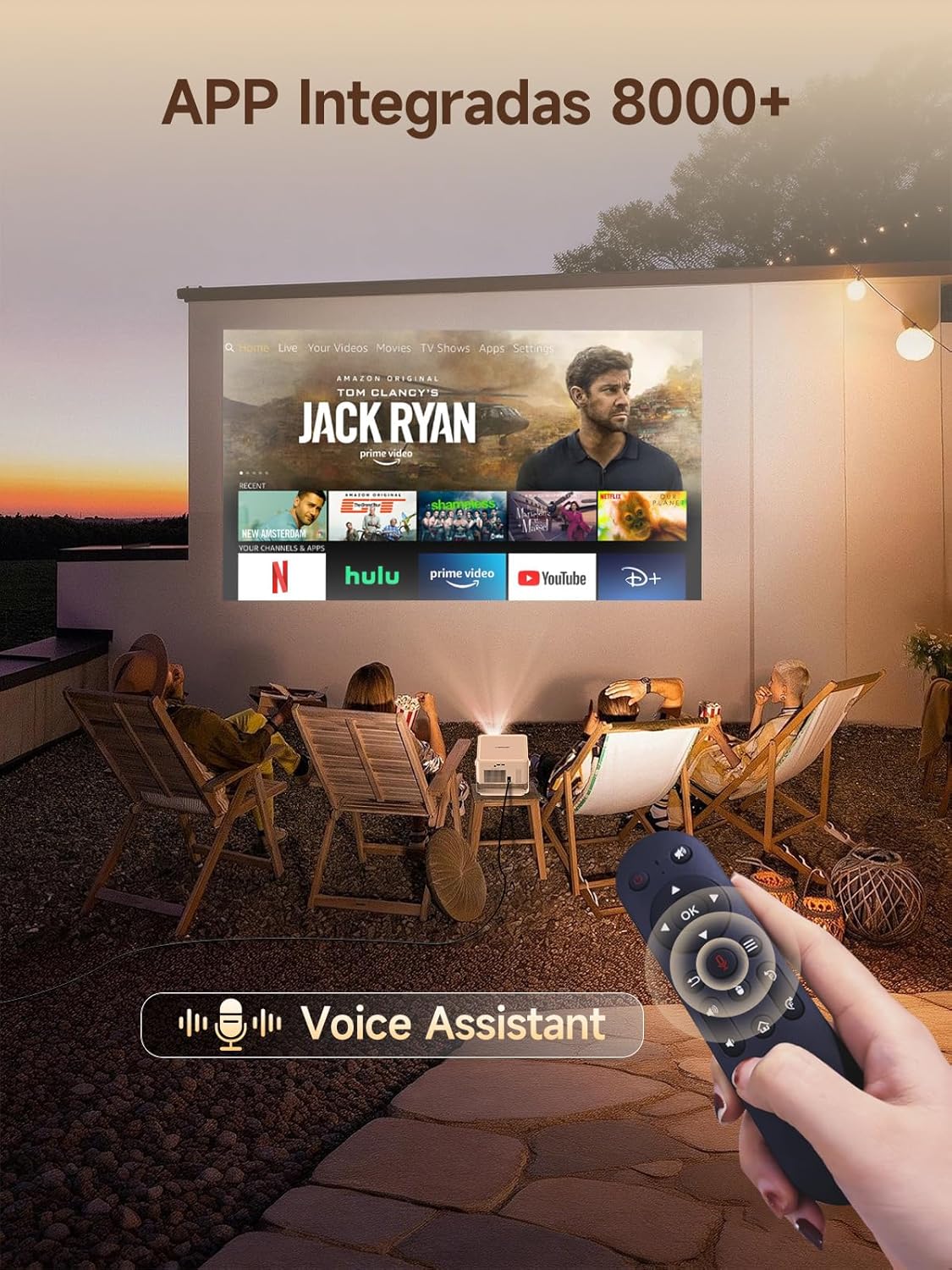 【Android 14 & 800 ANSI】 Magcubic Proyector 4K 8K Soporta, Proyector Portatil 1080P Nativo con WiFi 6, Bluetooth 5.4, Enfoque Automático, Corrección Trapezoidal Automática, Rotación 180°, HY450Max - 4