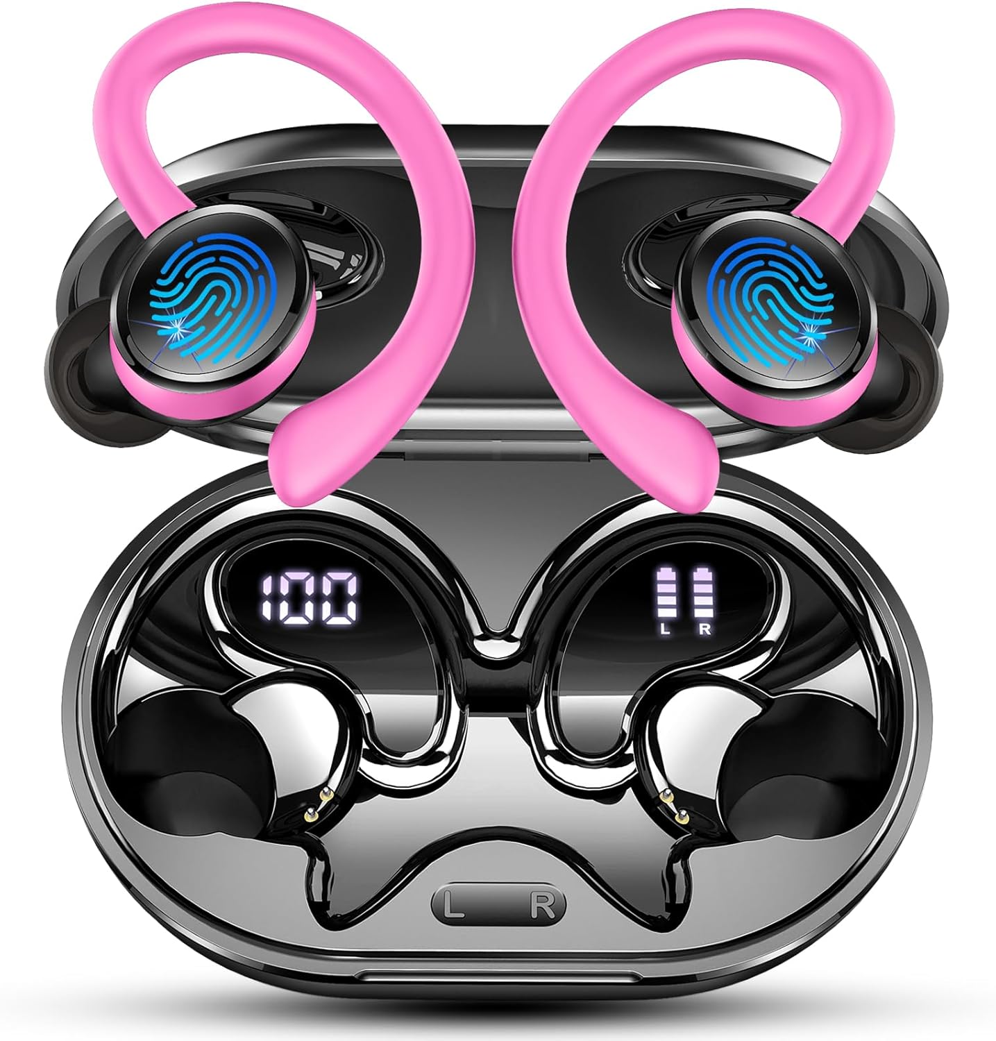 2026 Auriculares Inalámbricos Bluetooth 5.4, Auriculares Bluetooth 5.4 HiFi Estéreo, Auriculares Inalambricos Deportivos, 50H Cascos Inalambricos Bluetooth - 1