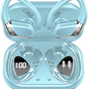 2026 Auriculares Inalambricos Deportivos, Auriculares Bluetooth 5.4 HiFi Estéreo con 4 HD Mic, 50H Cascos Inalambricos Bluetooth con Cancelacion Ruido ENC, IP7 Impermeable Cascos para Running, Negro
