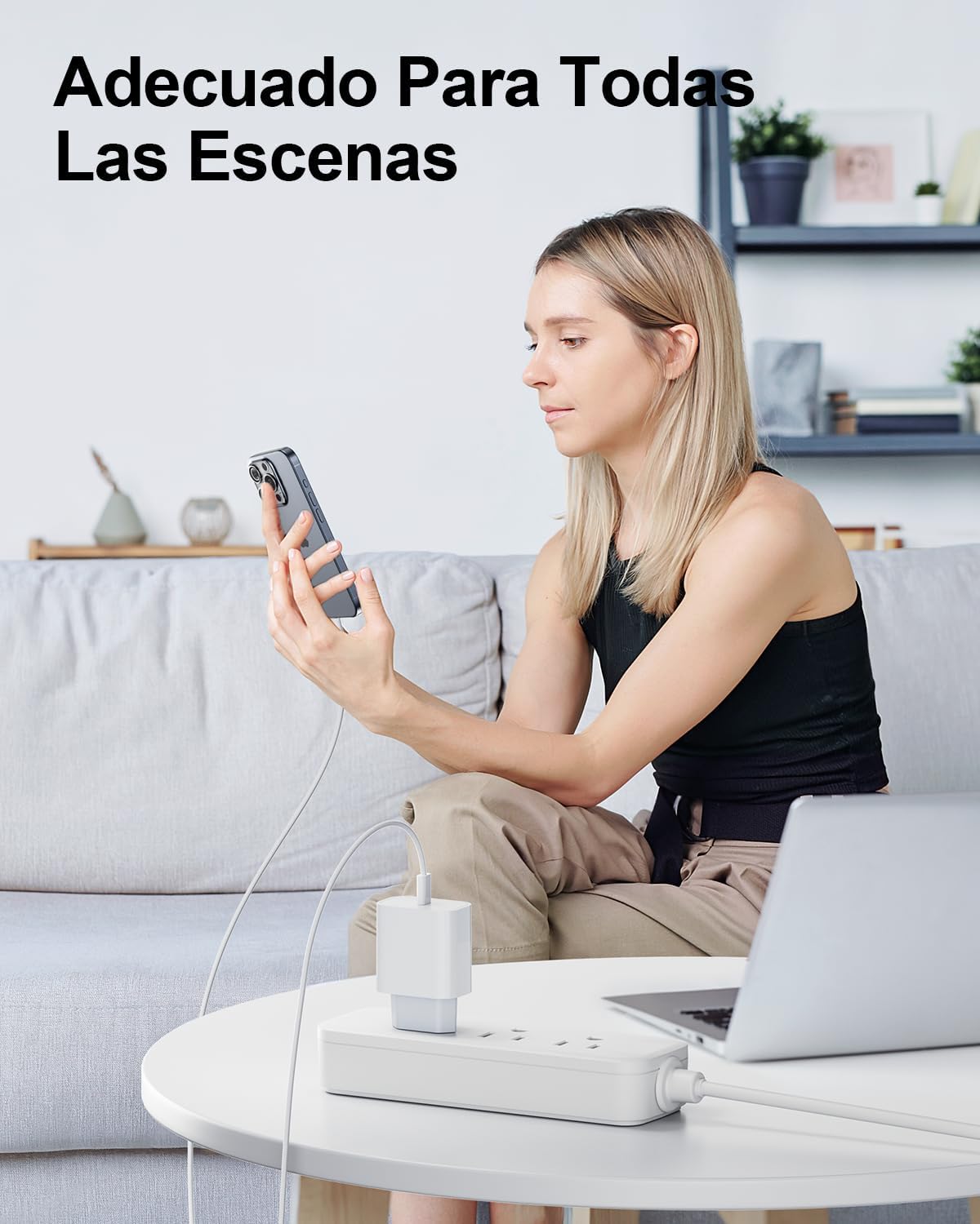 25W Cargador Carga Rapida for iPhone 14/14 Pro/14 Pro Max/14 Plus 13 12 11 SE XR X XS 8 7, USB C Carregador Enchufe Rapido Adaptador Charger Corriente con 2M Cable, Rosa - 5