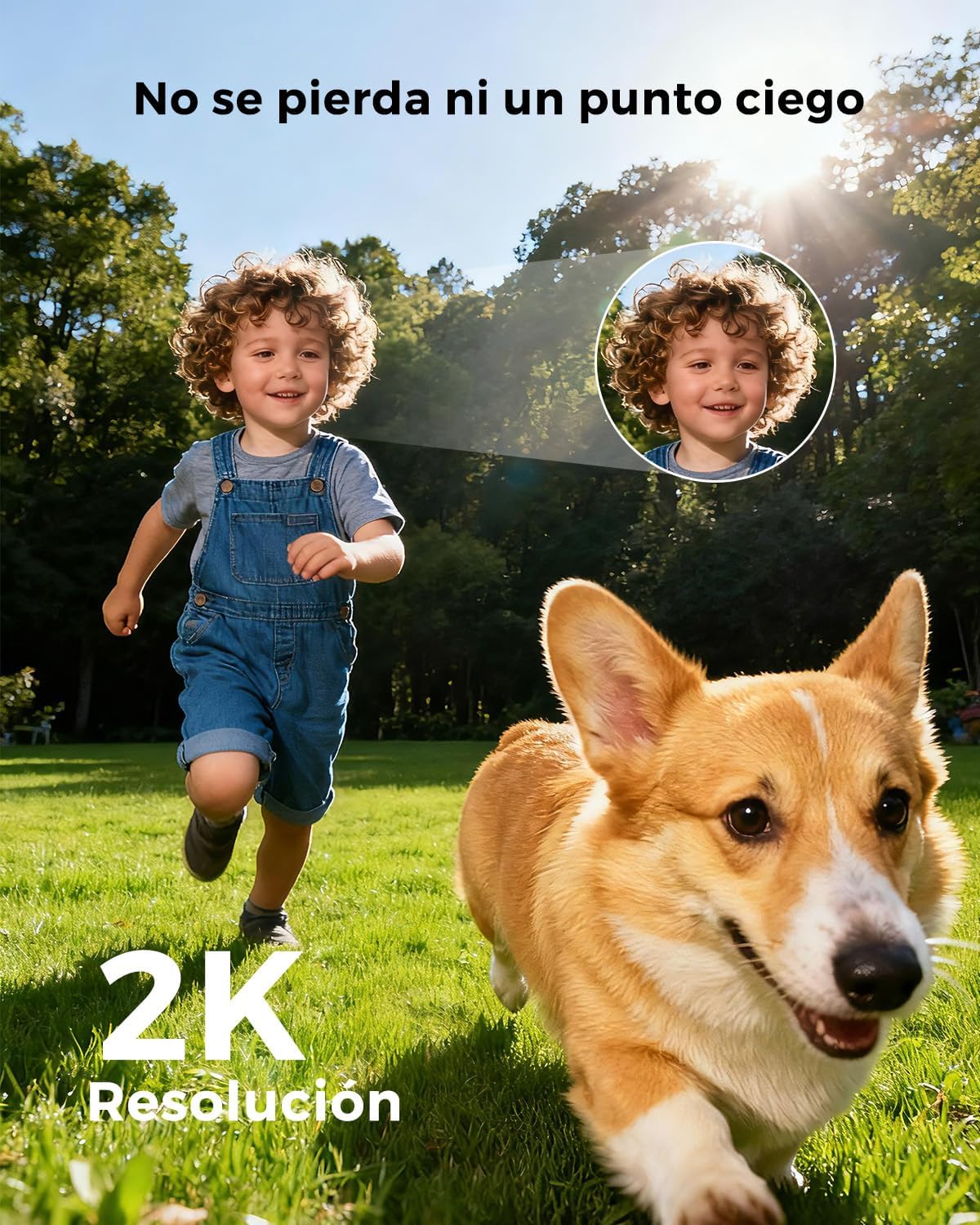 2K Camara Vigilancia WiFi Exterior con Doble Lente, Cámara IP Vigilancia Domicilio con Visión Nocturna Color, Seguimiento Automático, Audio Bidireccional, Grabación Continua 24/7, 2 Pack - 4