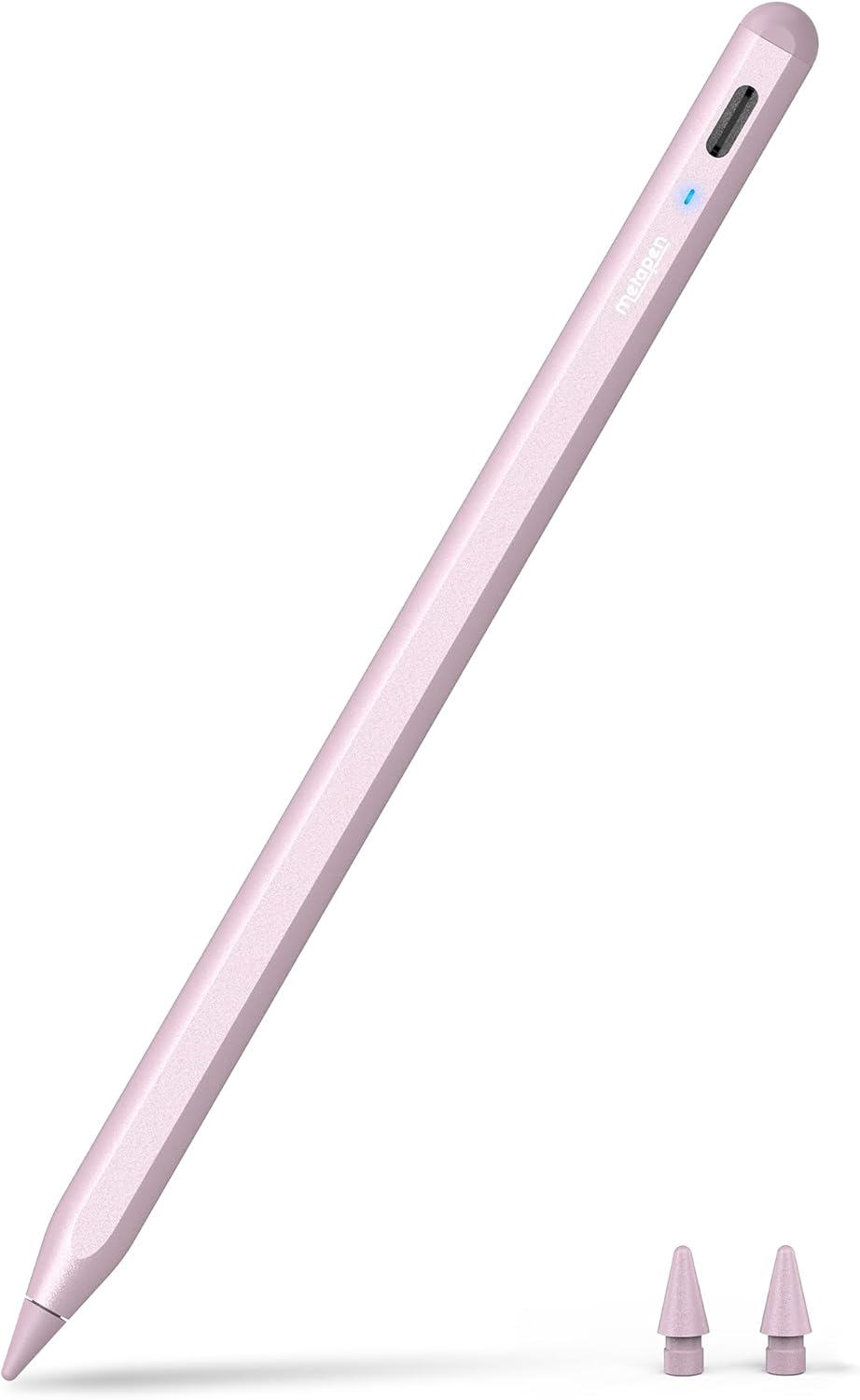 A8 Rosa Lápiz para iPad 2018-2026,Metapen Lapiz Tablet Tactil Compatible con iPad 11 A16/10/9/8/7/6,Pro 11"/12.9"/M4,Air 3/4/5/M2/M3/M4,Mini 5/6,Rechazo de Palma,Recarga Rápida,Ideal para Notas,Dibujo - 1