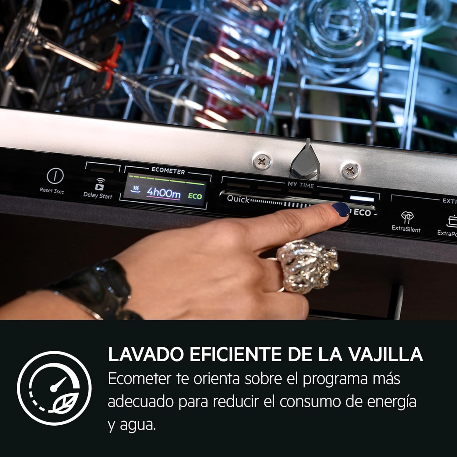 AEG FSB64907Z Lavavajillas Integrable, 60 cm, 14 Cubiertos, Secado AirDry, Brazo Aspersor Satélite, Cristalería, 7 Programas, 3 Temperaturas, 44 dB(A), Serie 6000, Clase C - 2