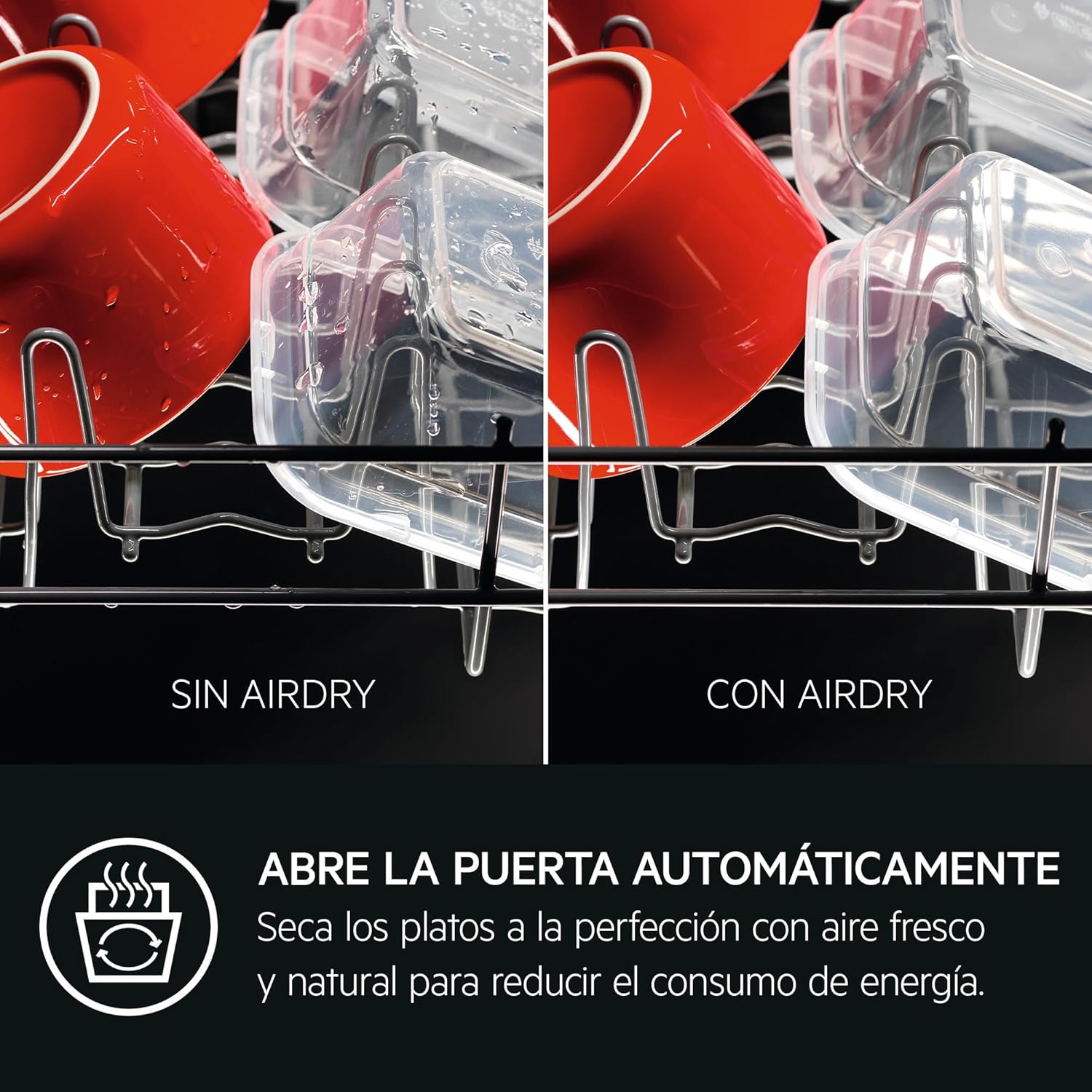 AEG FSB64907Z Lavavajillas Integrable, 60 cm, 14 Cubiertos, Secado AirDry, Brazo Aspersor Satélite, Cristalería, 7 Programas, 3 Temperaturas, 44 dB(A), Serie 6000, Clase C - 3