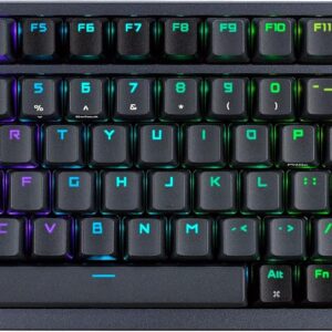 ASUS ROG Azoth - Teclado Mecanico Gaming 75%, Cubierta Metálica, Switch ROG NX Red lubricados, ABS, Kit de Lubricado, IR, BT y USB-C, Pantalla OLED, Tres Alturas y Compatible con Mac - QWERTY español