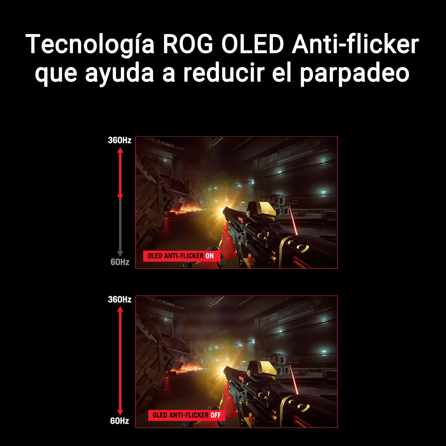 ASUS ROG Strix OLED XG27ACDNG - Monitor Gaming con Panel QD-OLED 1440p de 27 Pulgadas, 360 Hz, 0,03 ms, antiparpadeo, Care+, Brillo Uniforme, Compatible con G-Sync - 5